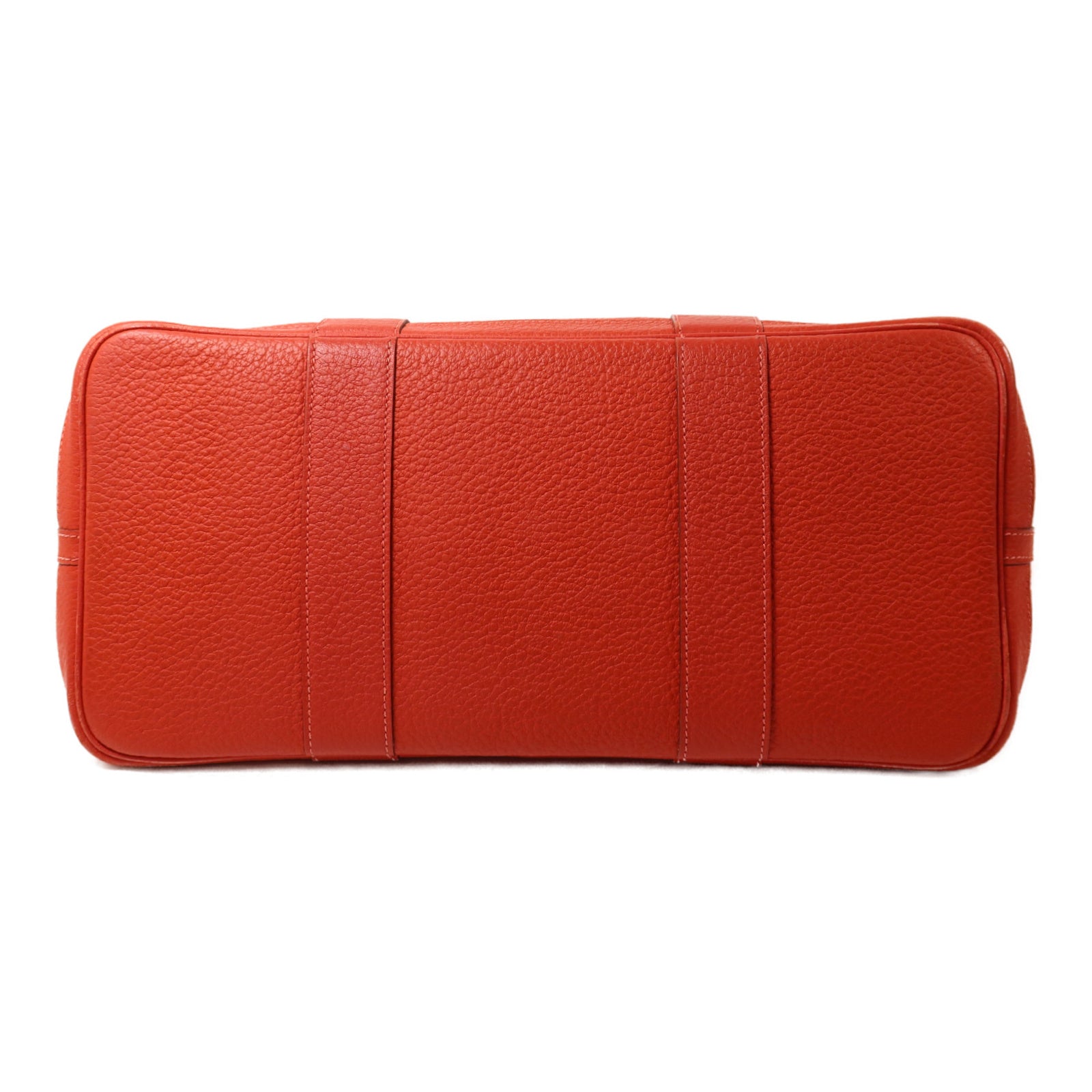 HERMES Clemence皮革Garden Party PM手挽袋Rouge Tomate