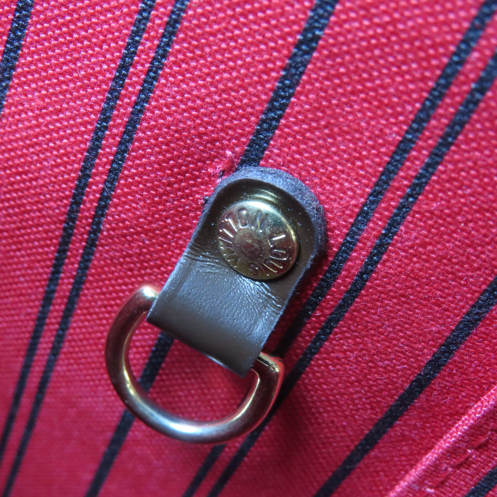 LOUIS VUITTON Damier Neverfull MM金扣肩背袋啡色