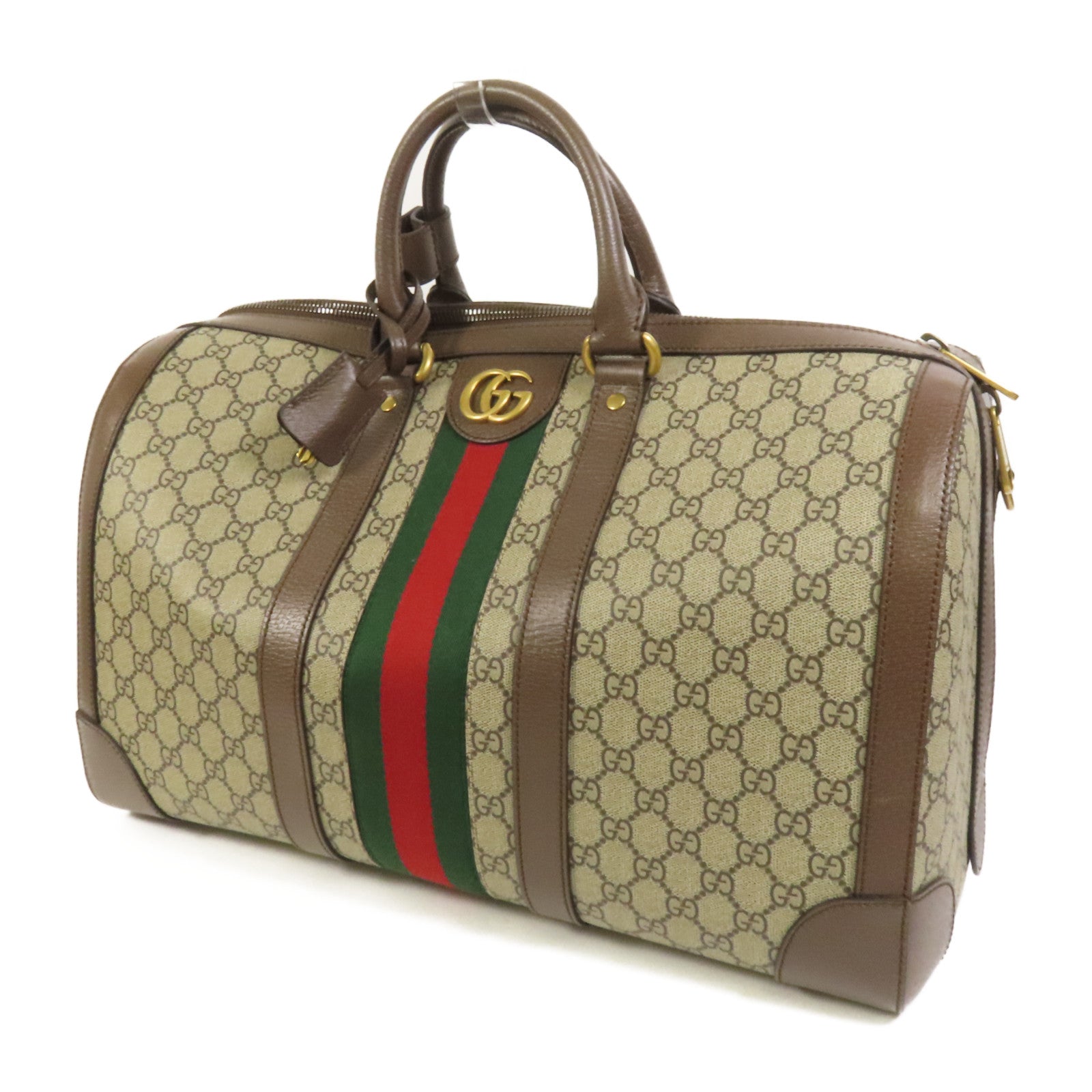 GUCCI 【激減優惠】塗層帆布Savoy Medium Duffel金扣手挽肩背兩用袋
