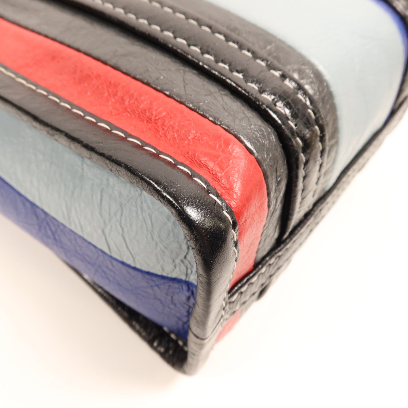 BALENCIAGA 牛皮皮革Shopper XXS銀扣手挽肩背兩用袋