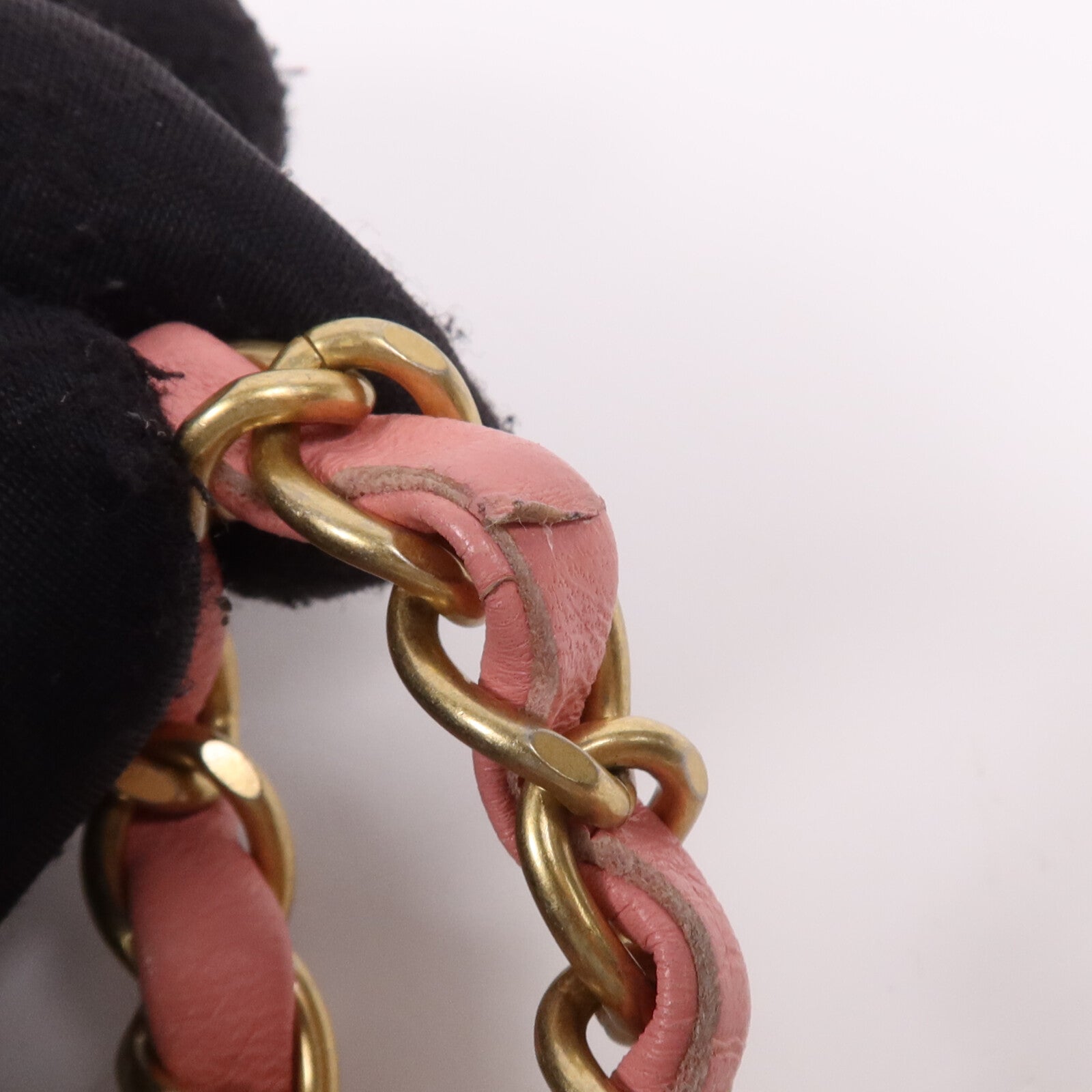 CHANEL 羊皮皮革Mini Classic 17金扣鏈帶肩背袋