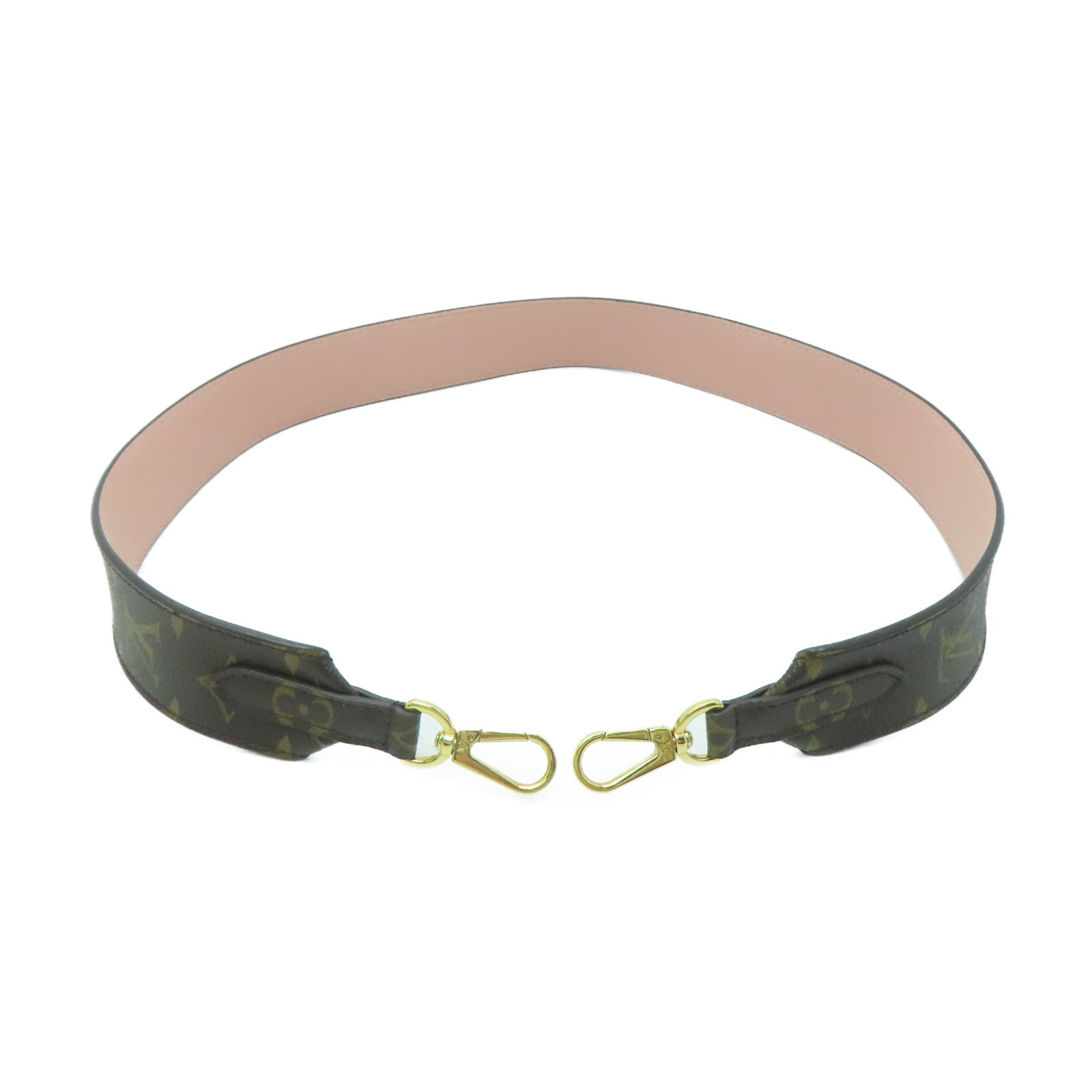 LOUIS VUITTON 【激減優惠】Monogram Shoulder Strap金扣肩背帶啡色/粉紅色