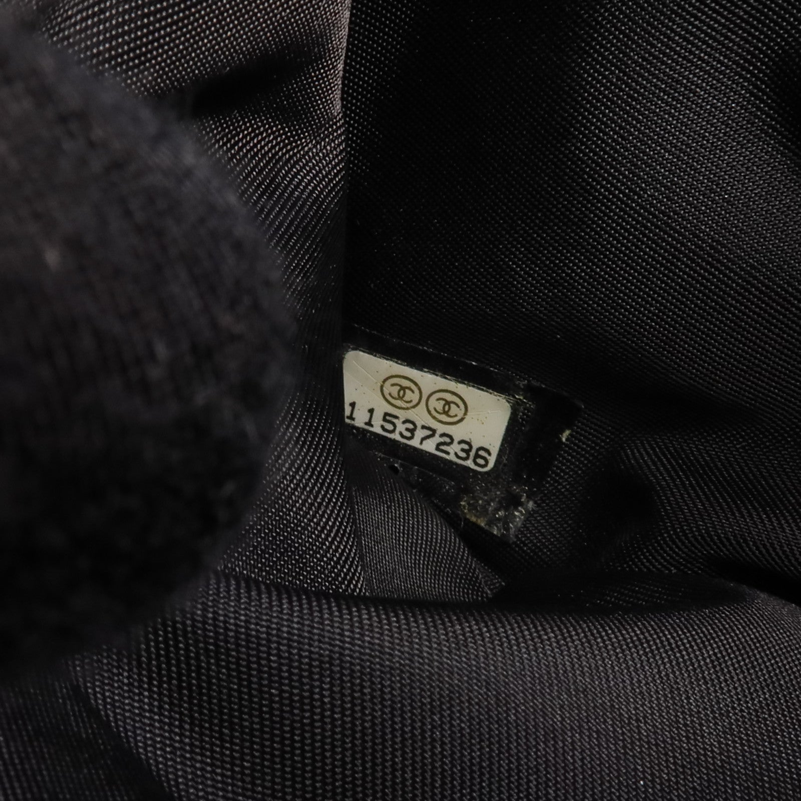 CHANEL 帆布Pouch銀扣手拿包