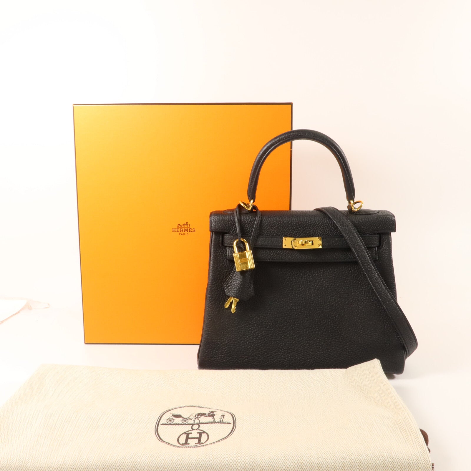 HERMES Togo皮革Kelly 25手挽肩背兩用袋