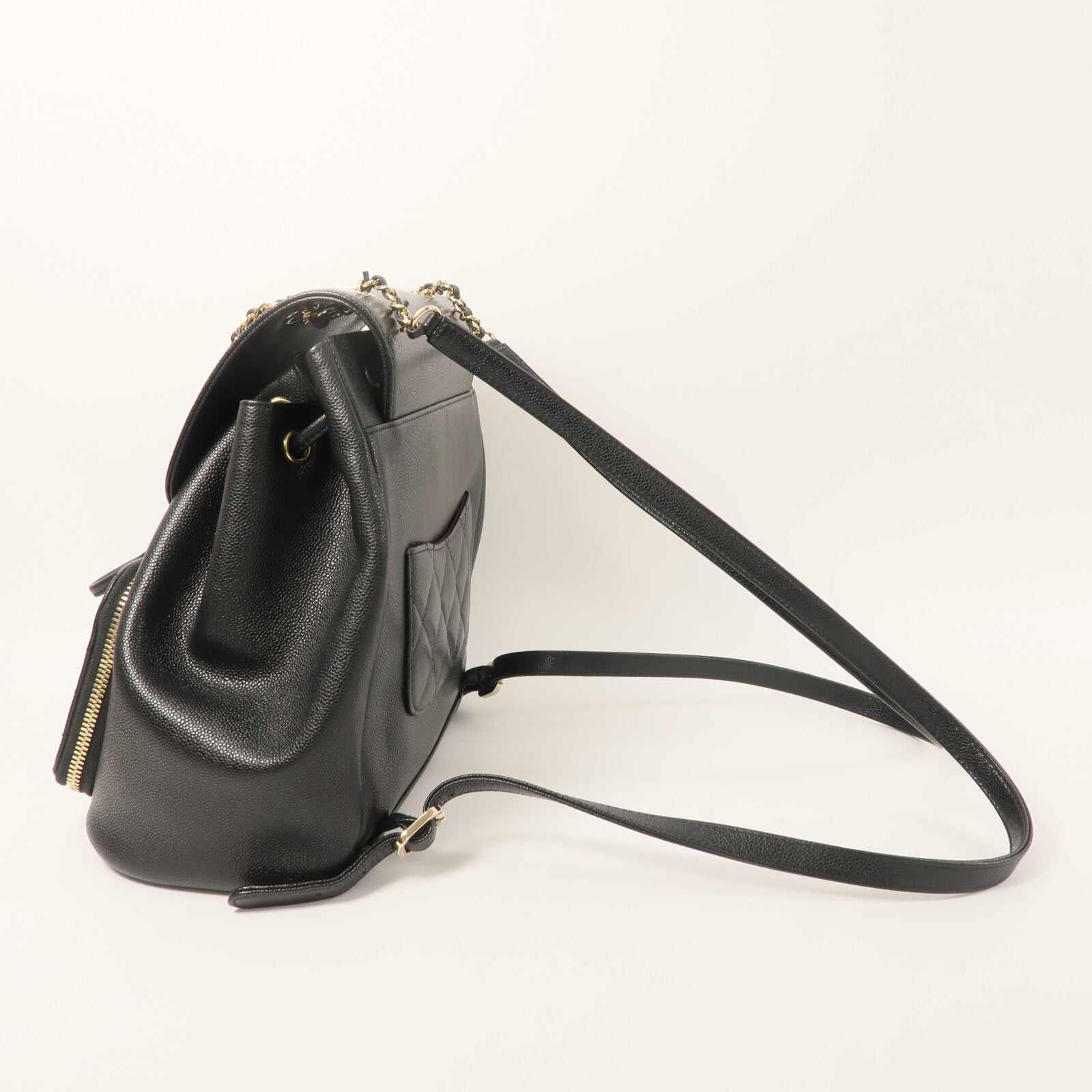 CHANEL 牛皮皮革Business Affinity Backpack鏈帶背包