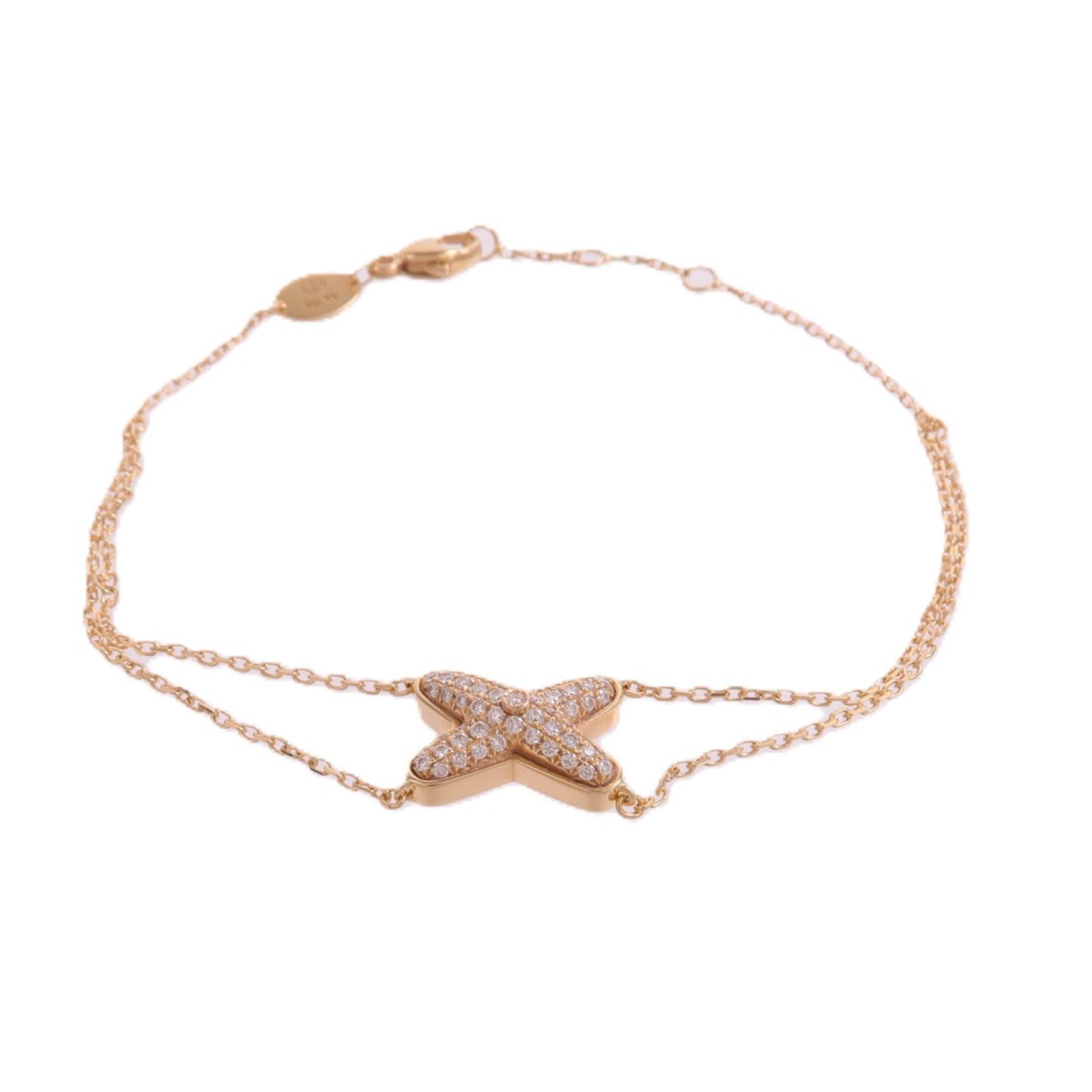 Chaumet 18K玫瑰金Jeux De Liens鑽石手鏈