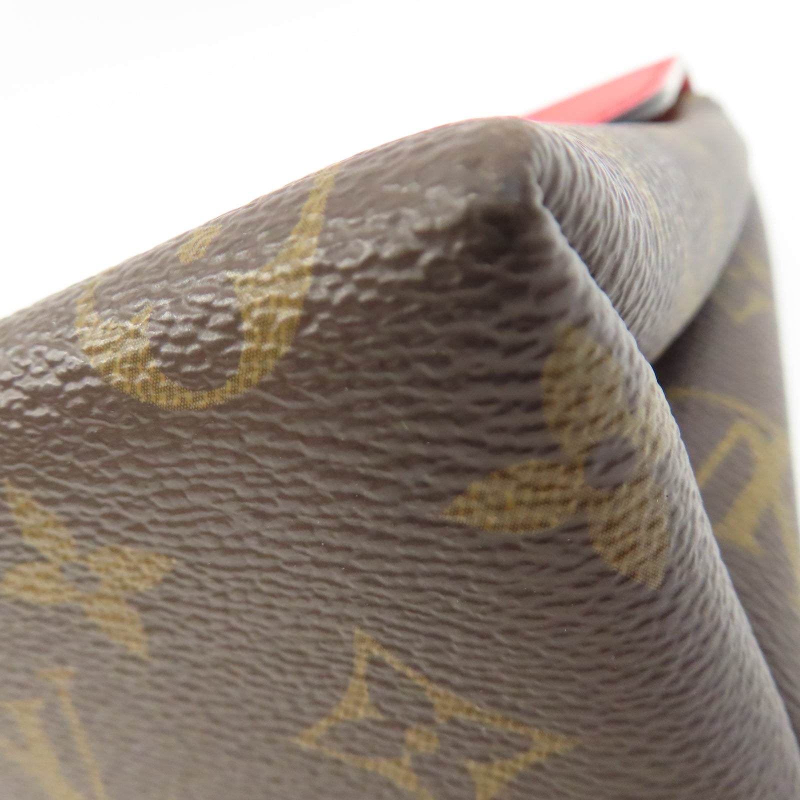 LOUIS VUITTON Monogram/皮革Locky金扣手挽肩背兩用袋啡色/紅色