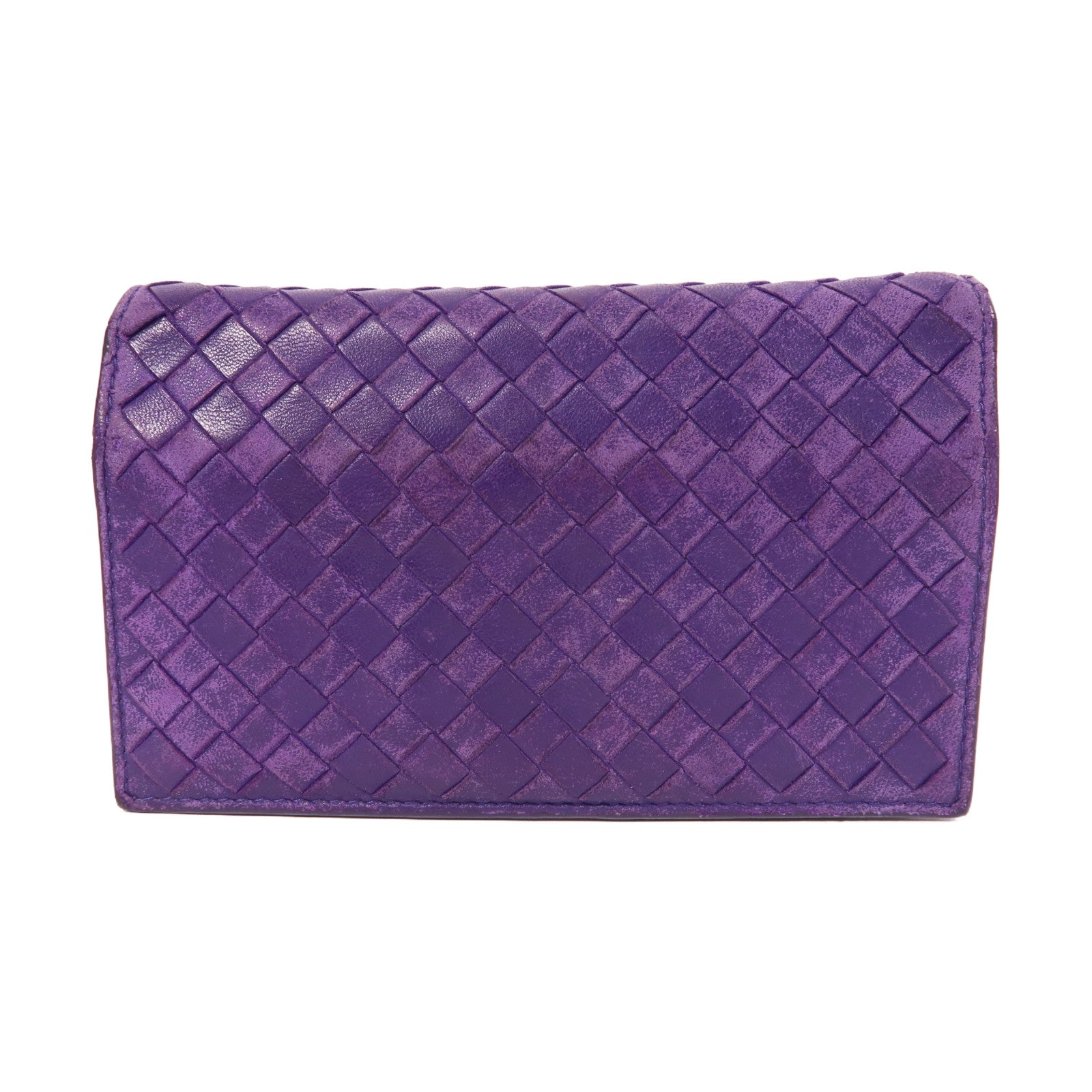 BOTTEGA VENETA 織紋皮革Wallet錢包紫色