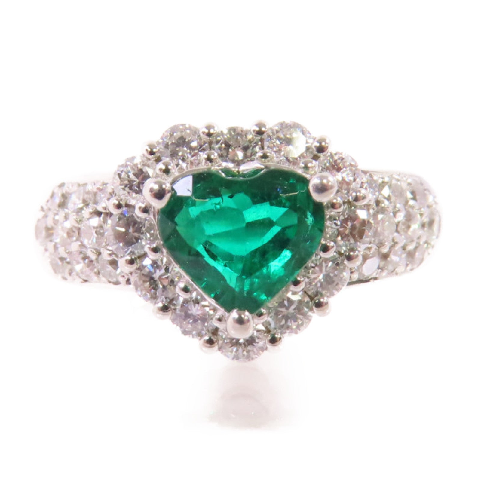 JEWELRY PT900鉑金/0.89ct綠寶石/0.85ct鑽石Emerald/Diamond