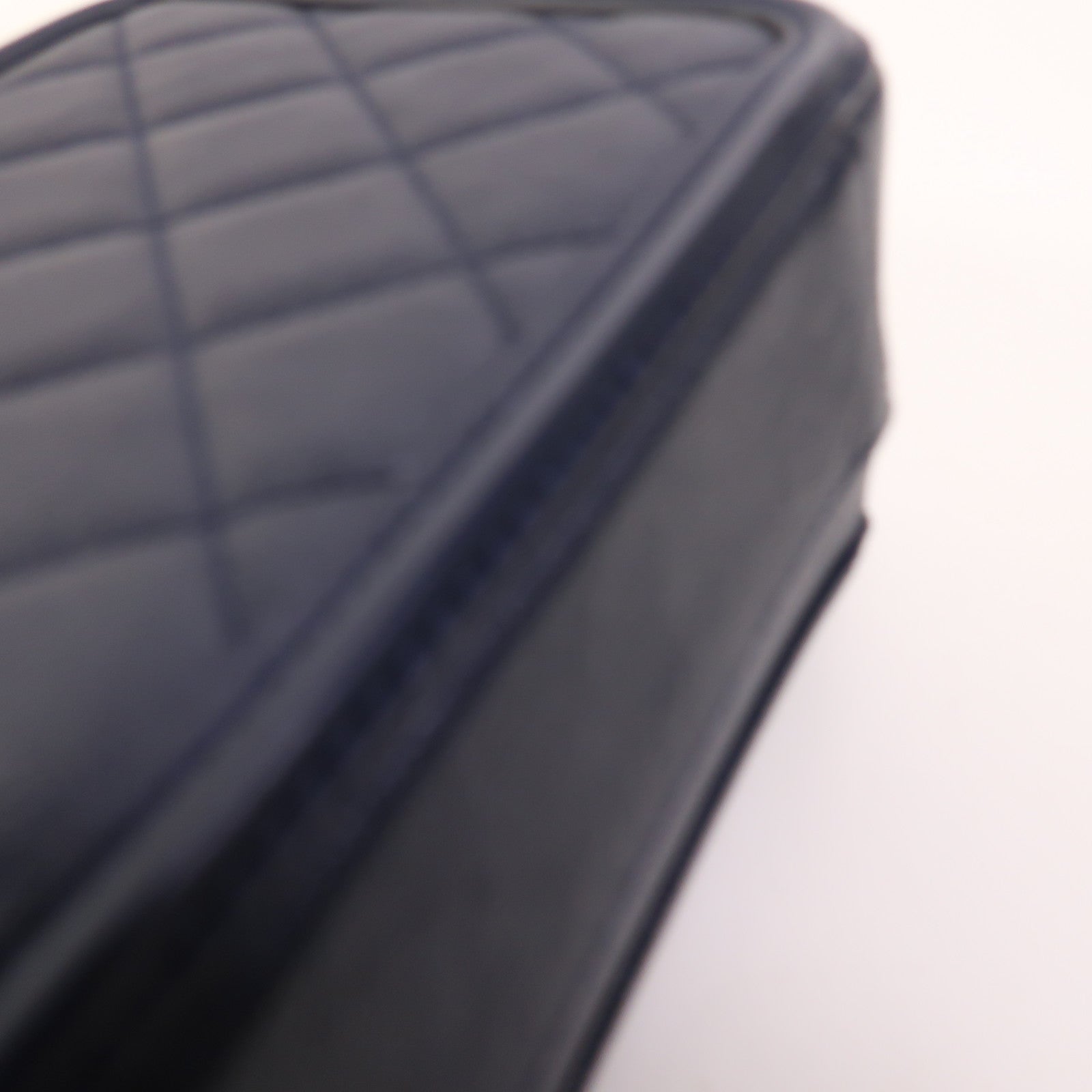 CHANEL 牛皮皮革Vanity Case金扣鏈帶手挽肩背兩用袋