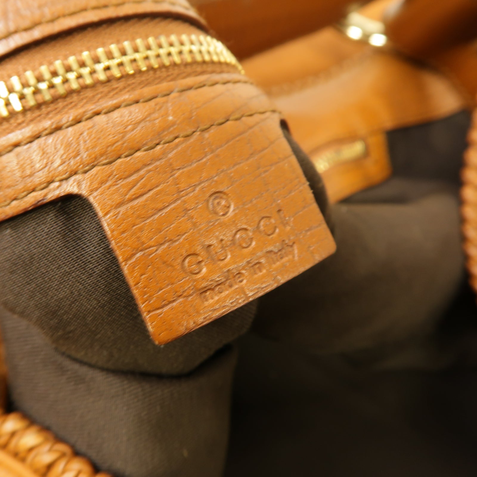 GUCCI 牛皮皮革Shoulder Bag銀扣肩背袋啡色