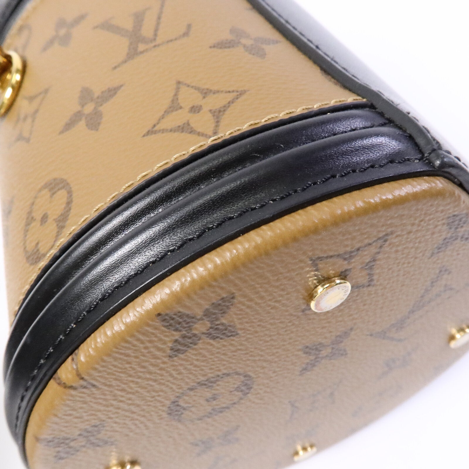 LOUIS VUITTON Monogram Reverse Cannes金扣手挽肩背兩用袋