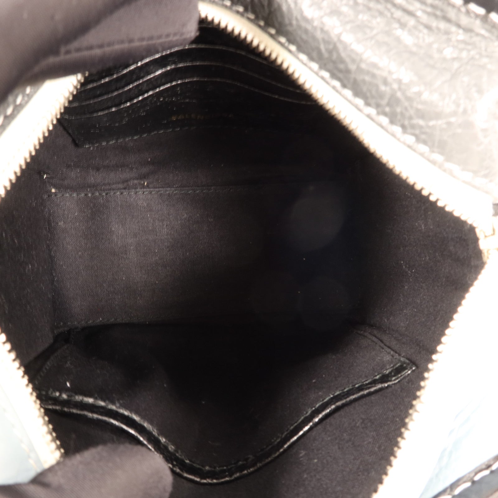 BALENCIAGA 牛皮皮革Shopper XXS銀扣手挽肩背兩用袋