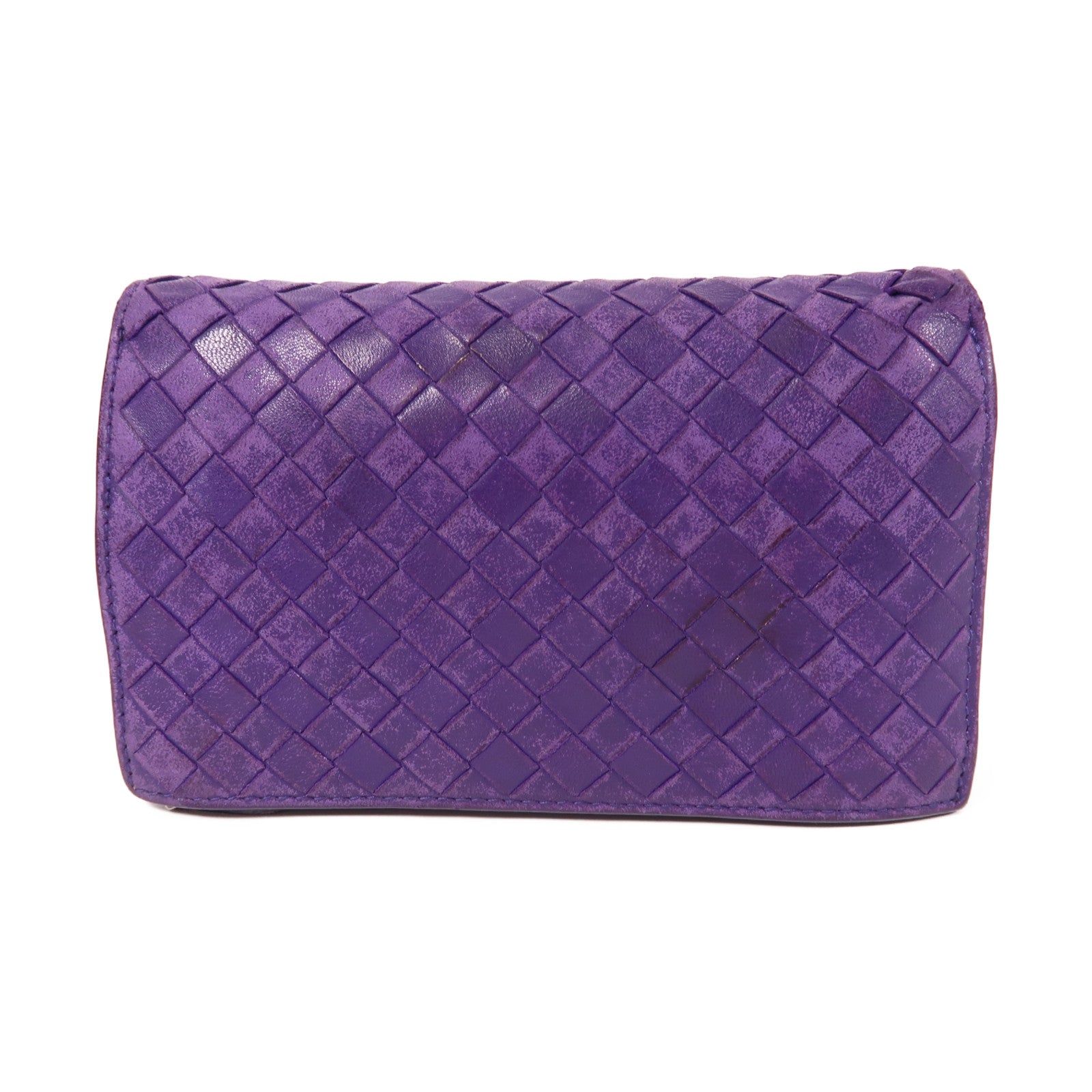 BOTTEGA VENETA 織紋皮革Wallet錢包紫色