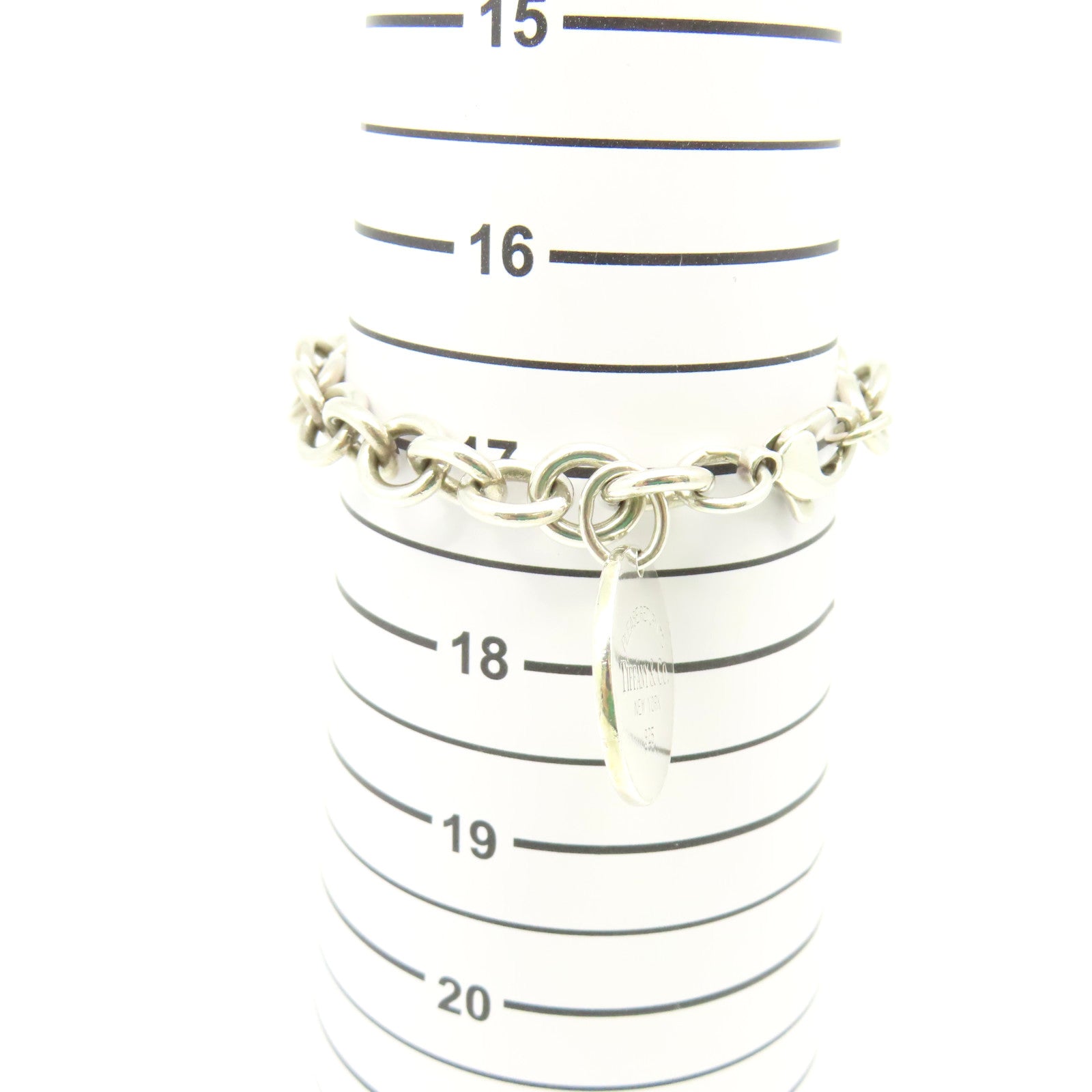 TIFFANY＆CO 【激減優惠】925純銀Circle Tag Charm Bracelet手鏈