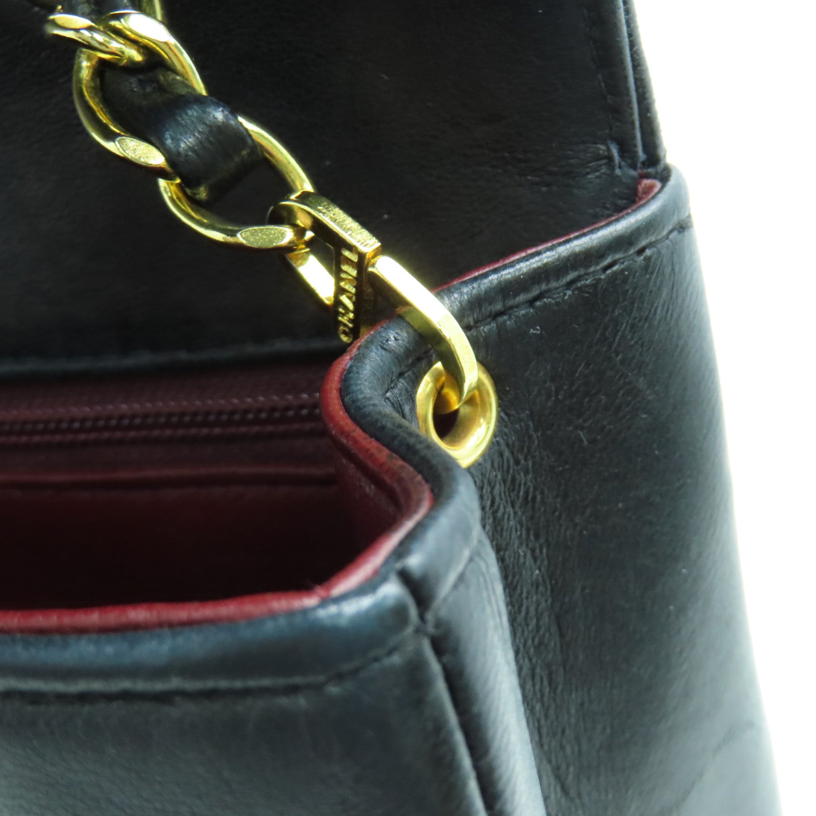 CHANEL 【激減優惠】菱格羊皮皮革Diana Chain Shoulder Bag鏈帶肩背袋黑色