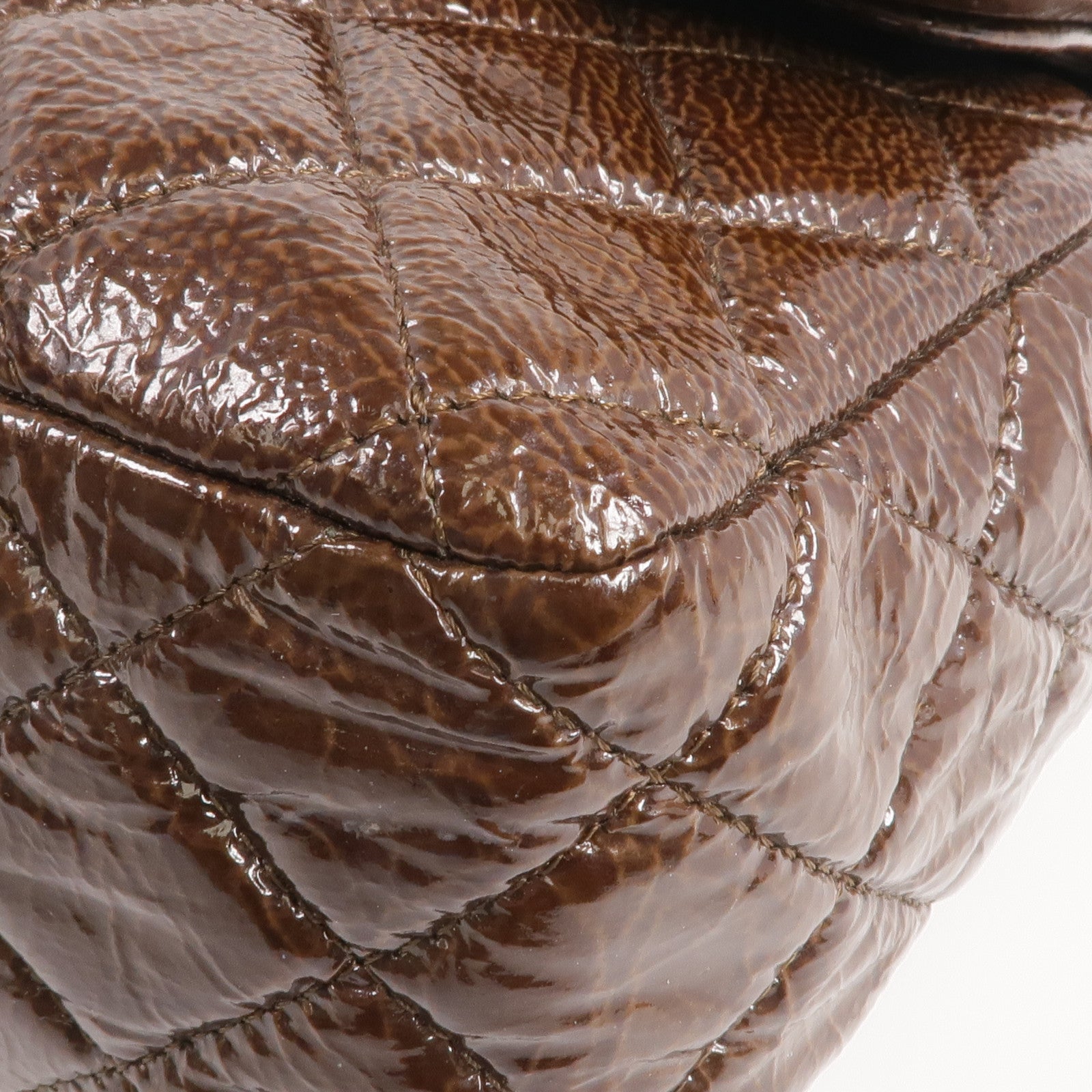 CHANEL 漆皮皮革Classic 25銀扣鏈帶肩背袋