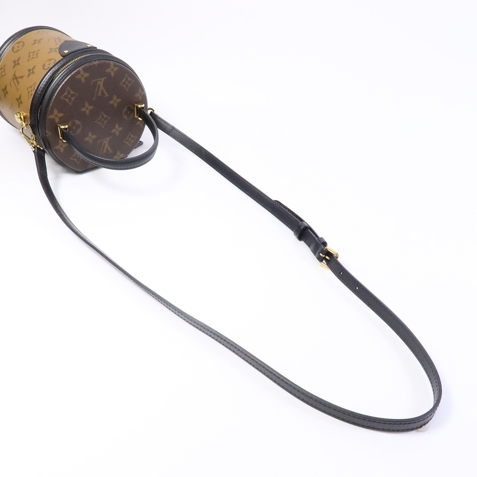 LOUIS VUITTON Monogram Reverse Cannes金扣手挽肩背兩用袋