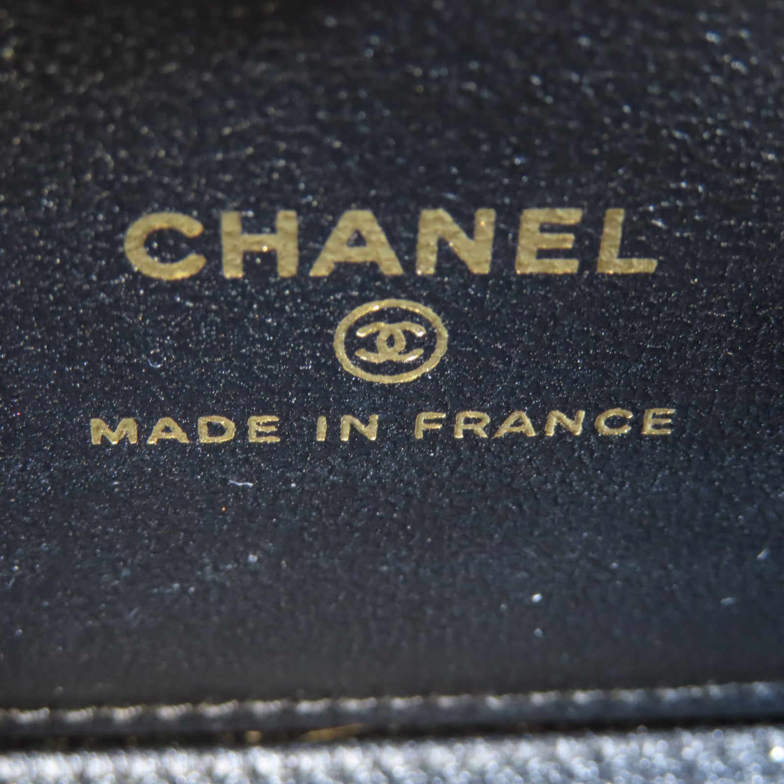 CHANEL 【激減優惠】菱格羊皮皮革Charms Vanity Case鏈帶肩背袋黑色