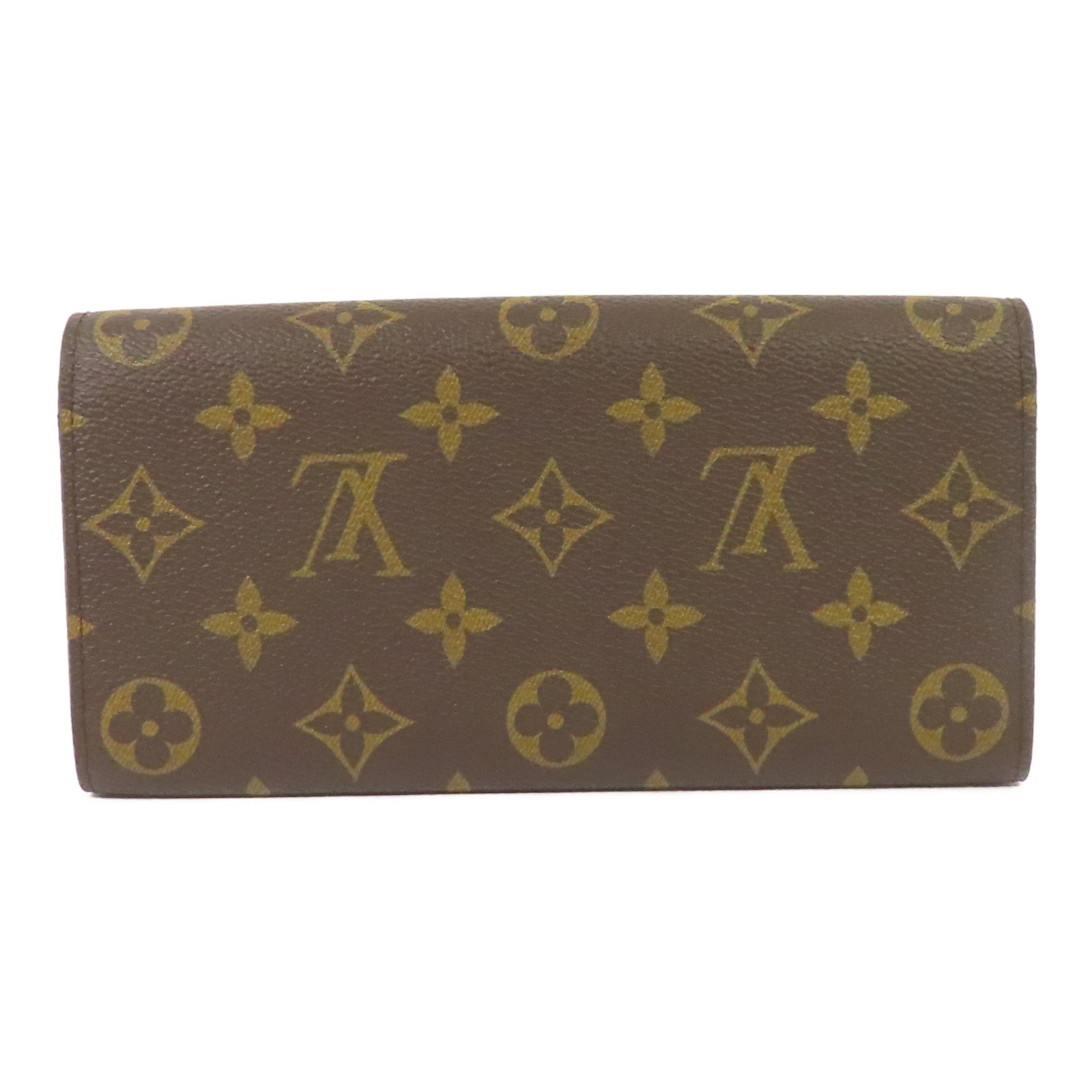 LOUIS VUITTON Monogram Emilie金扣長錢包啡色