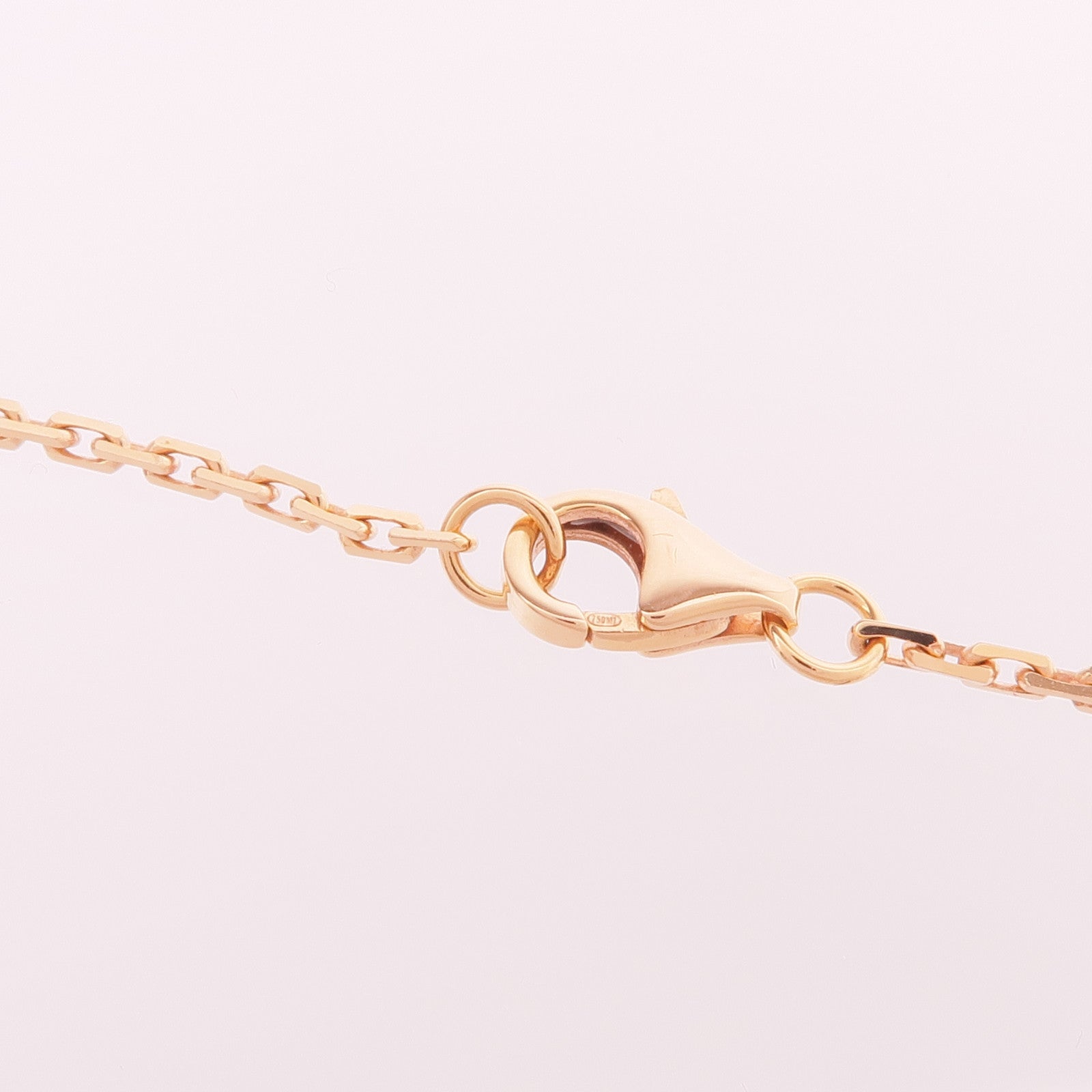 CARTIER 18K玫瑰金Love Pendant Half-Paved鑽石項鍊