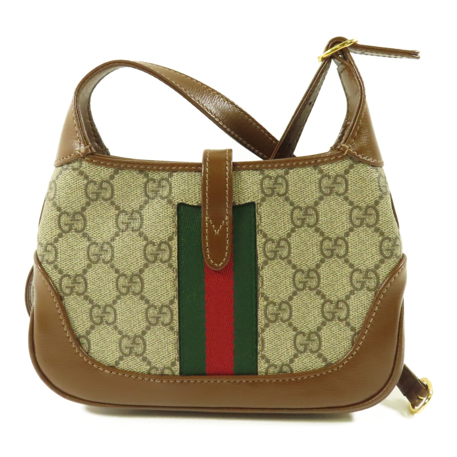 GUCCI 塗層帆布Jackie 1961 Mini金扣肩背袋