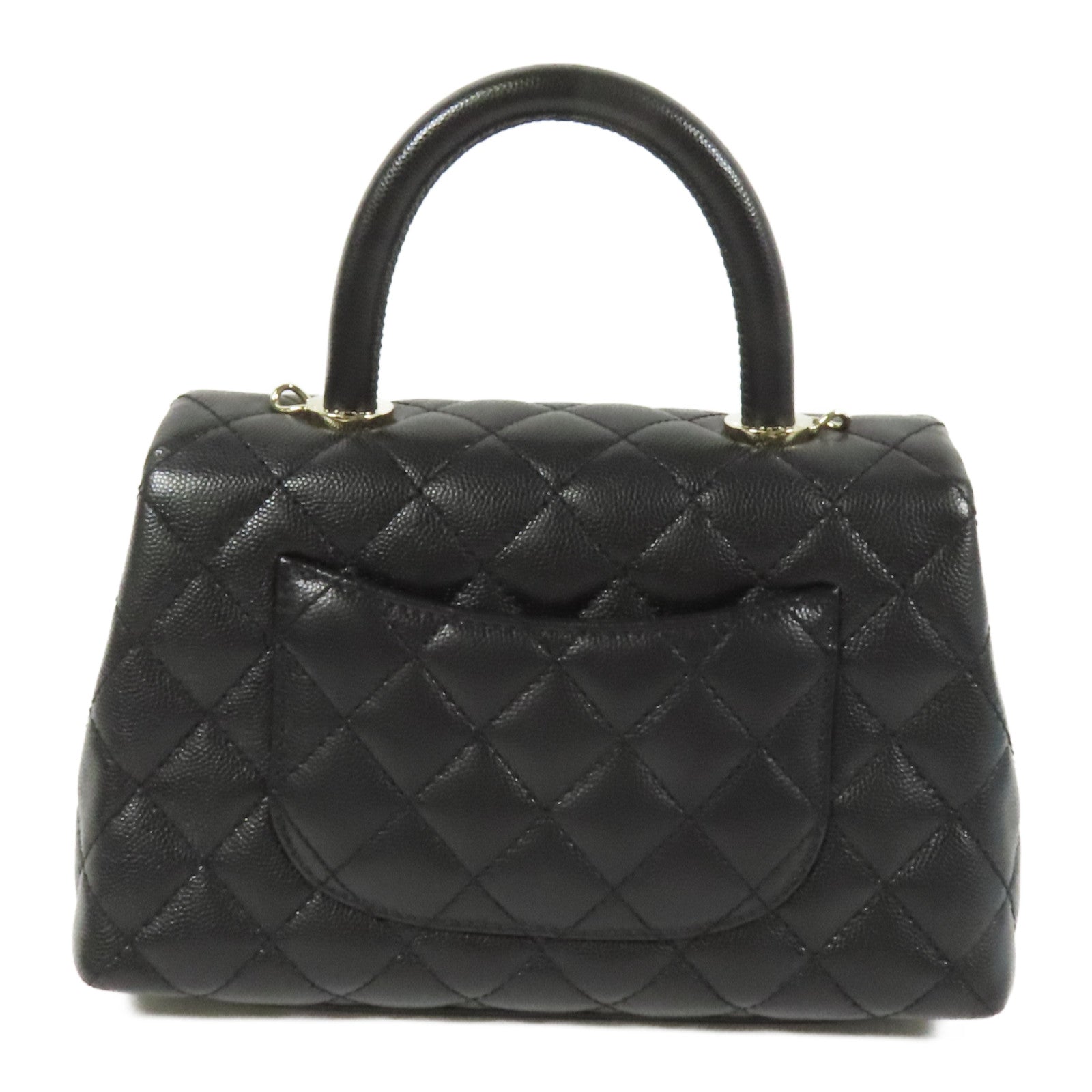 CHANEL 牛皮皮革Coco Handle Small金扣手挽肩背兩用袋