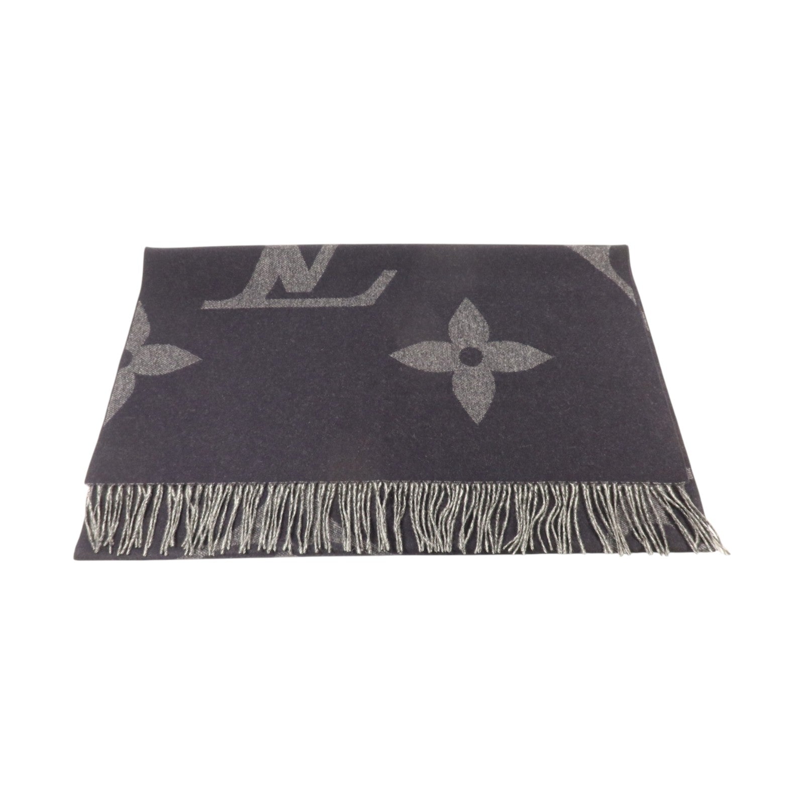 LOUIS VUITTON 羊絨Monogram Giant Scarf圍巾