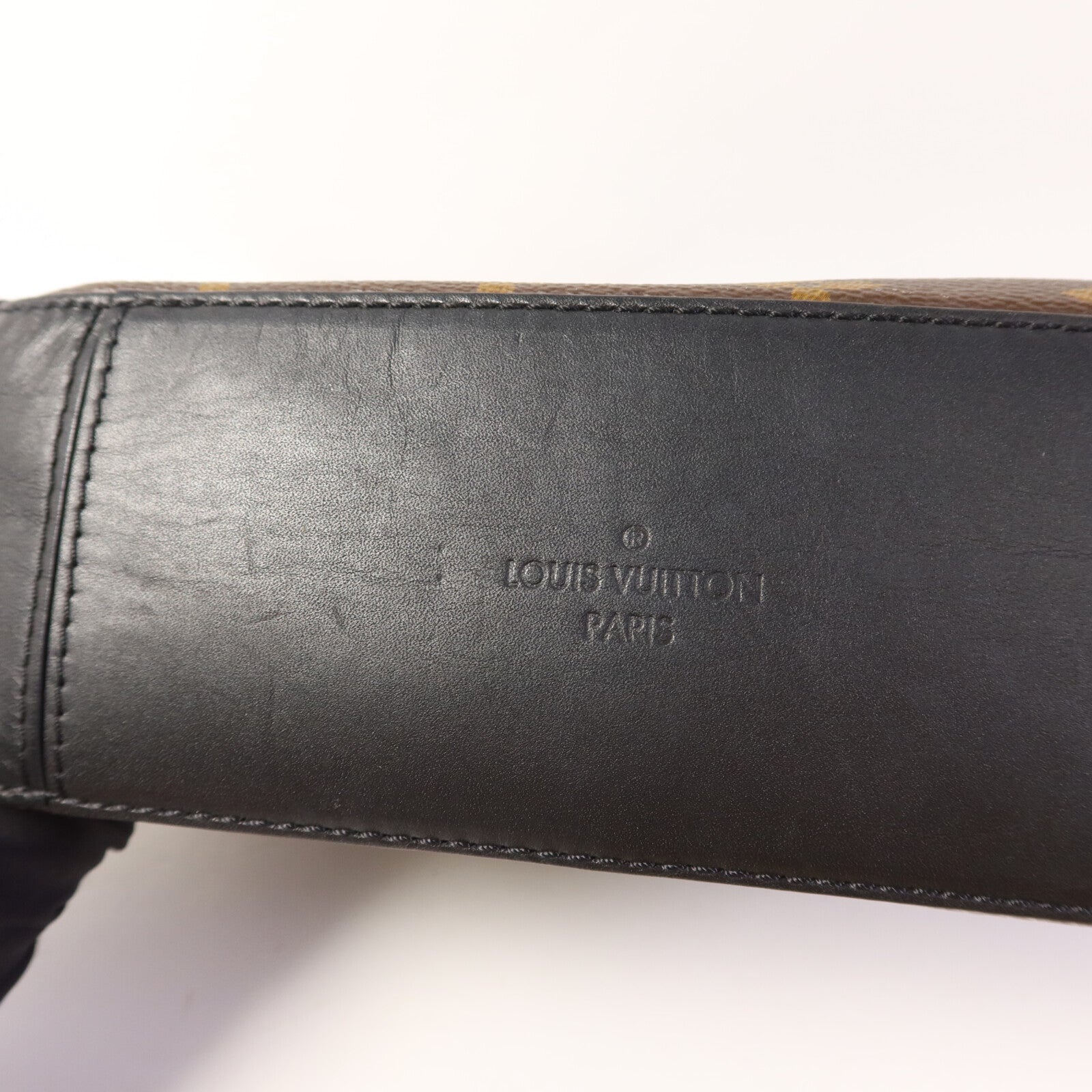 LOUIS VUITTON Monogram Saintonge金扣手挽袋棕色