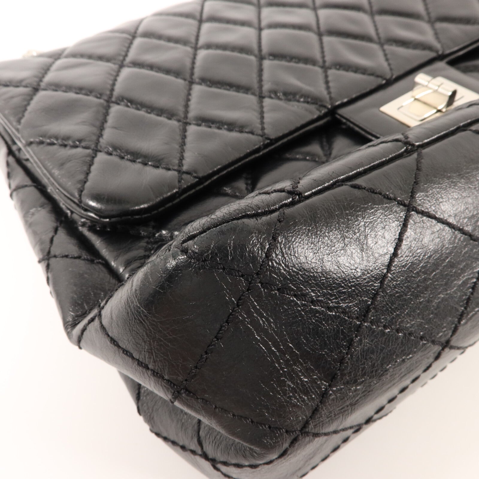 CHANEL 牛皮皮革2.55鏈帶肩背袋