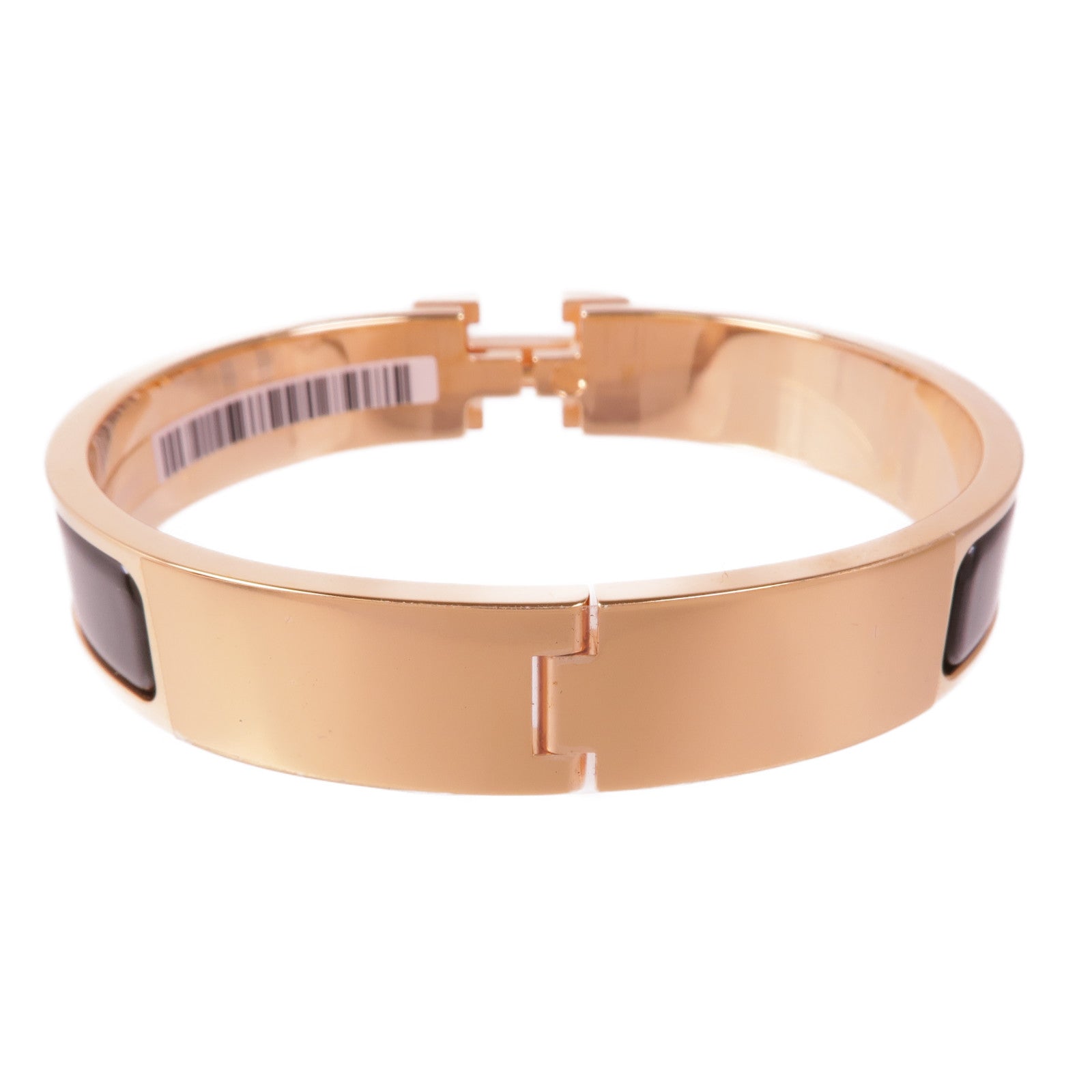 HERMES 金屬/琺瑯Clic H Bracelet手鐲Noir