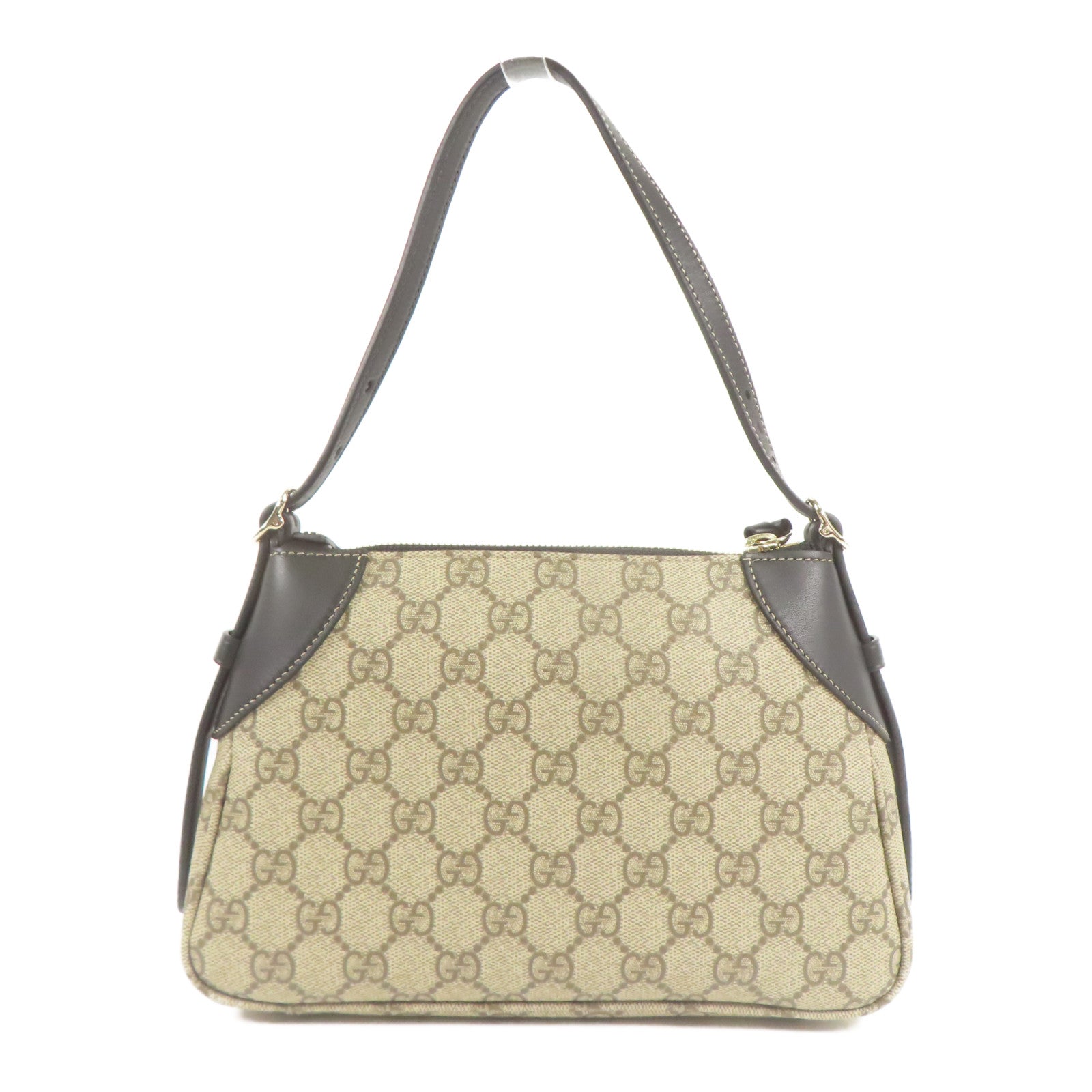 GUCCI 塗層帆布Shoulder Bag金扣手挽肩背兩用袋