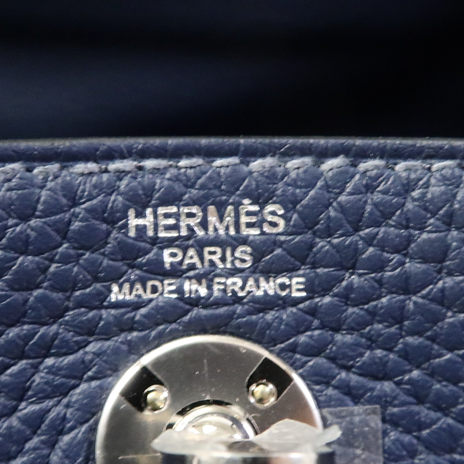 HERMES Clemence皮革Mini Lindy手挽肩背兩用袋Bleu De Prusse