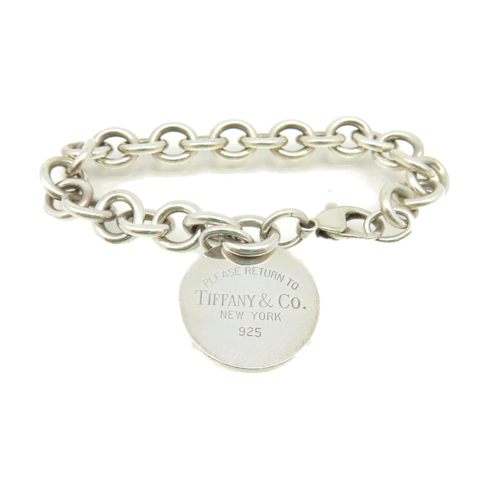 TIFFANY＆CO 【激減優惠】925純銀Circle Tag Charm Bracelet手鏈