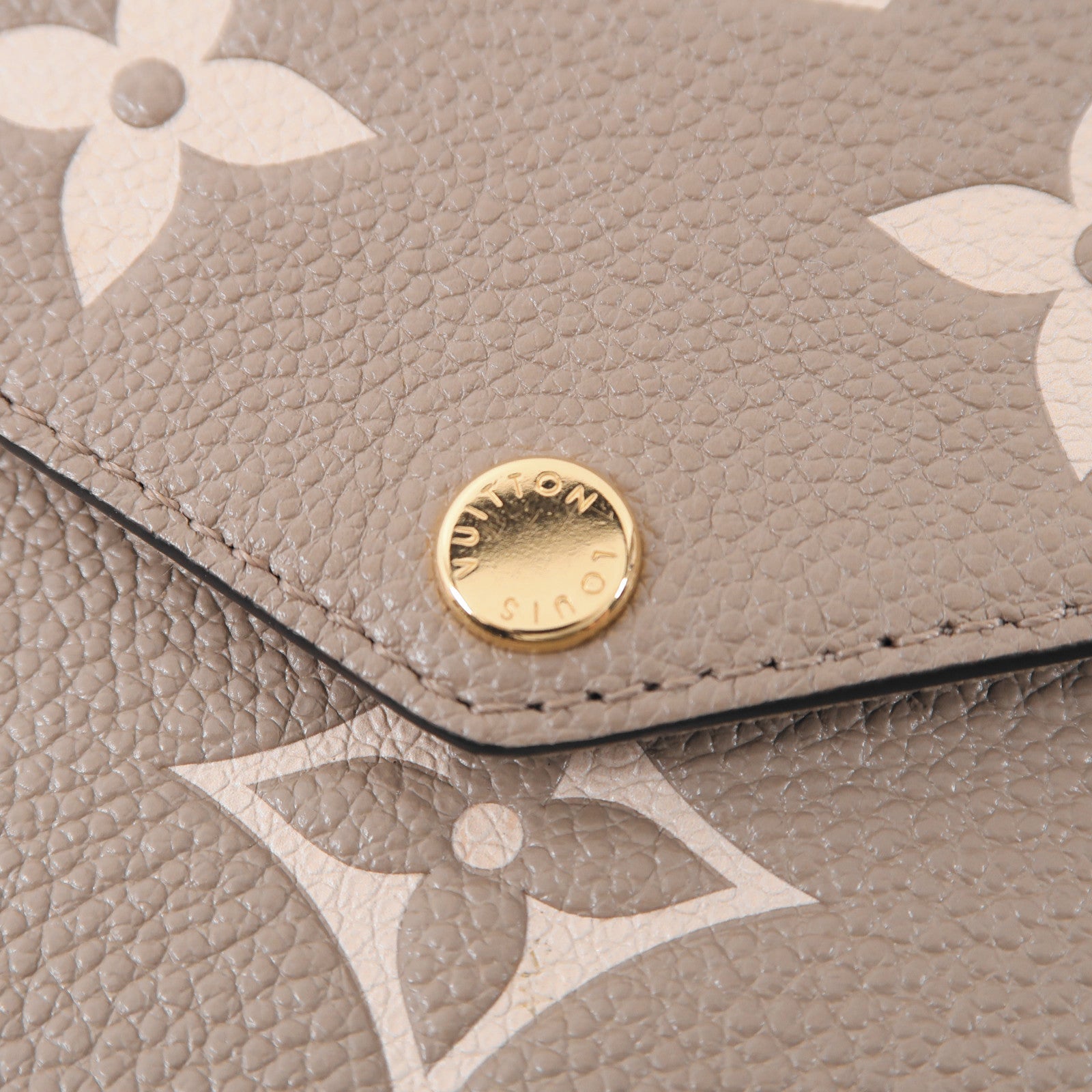 LOUIS VUITTON Monogram Empreinte Felicie Pochette金扣鏈帶肩背袋