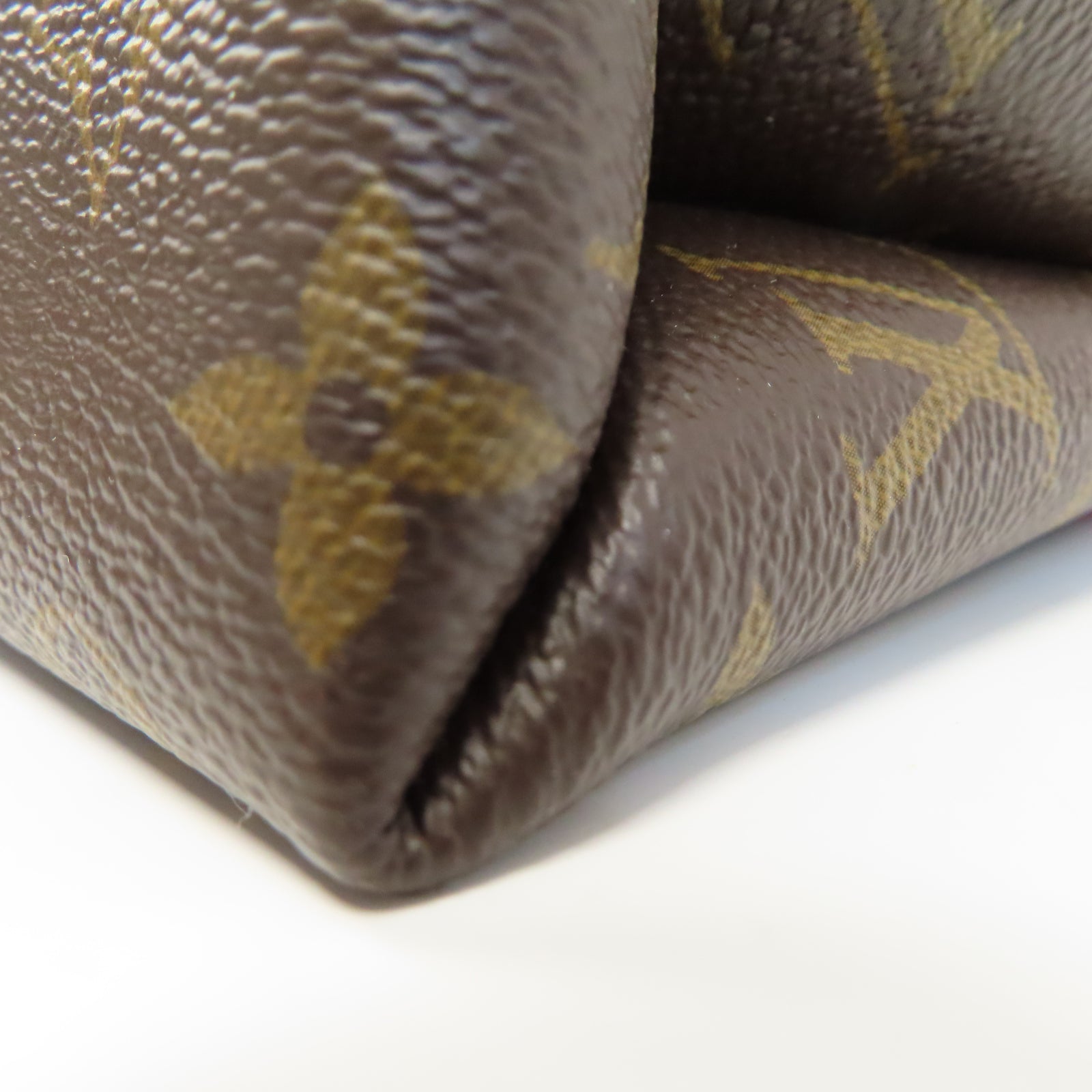 LOUIS VUITTON Monogram/皮革Locky金扣手挽肩背兩用袋啡色/紅色