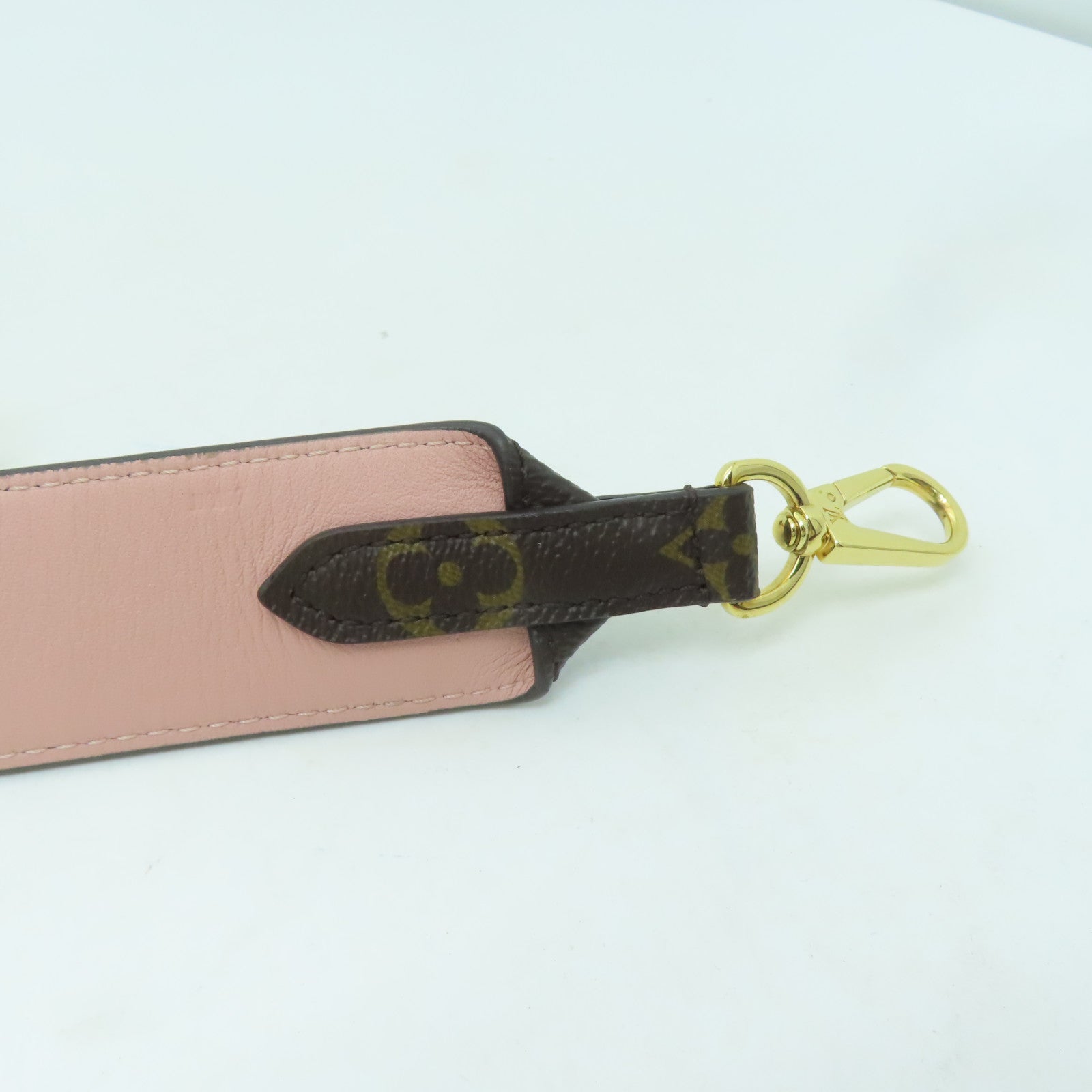 LOUIS VUITTON 【激減優惠】Monogram Shoulder Strap金扣肩背帶啡色/粉紅色
