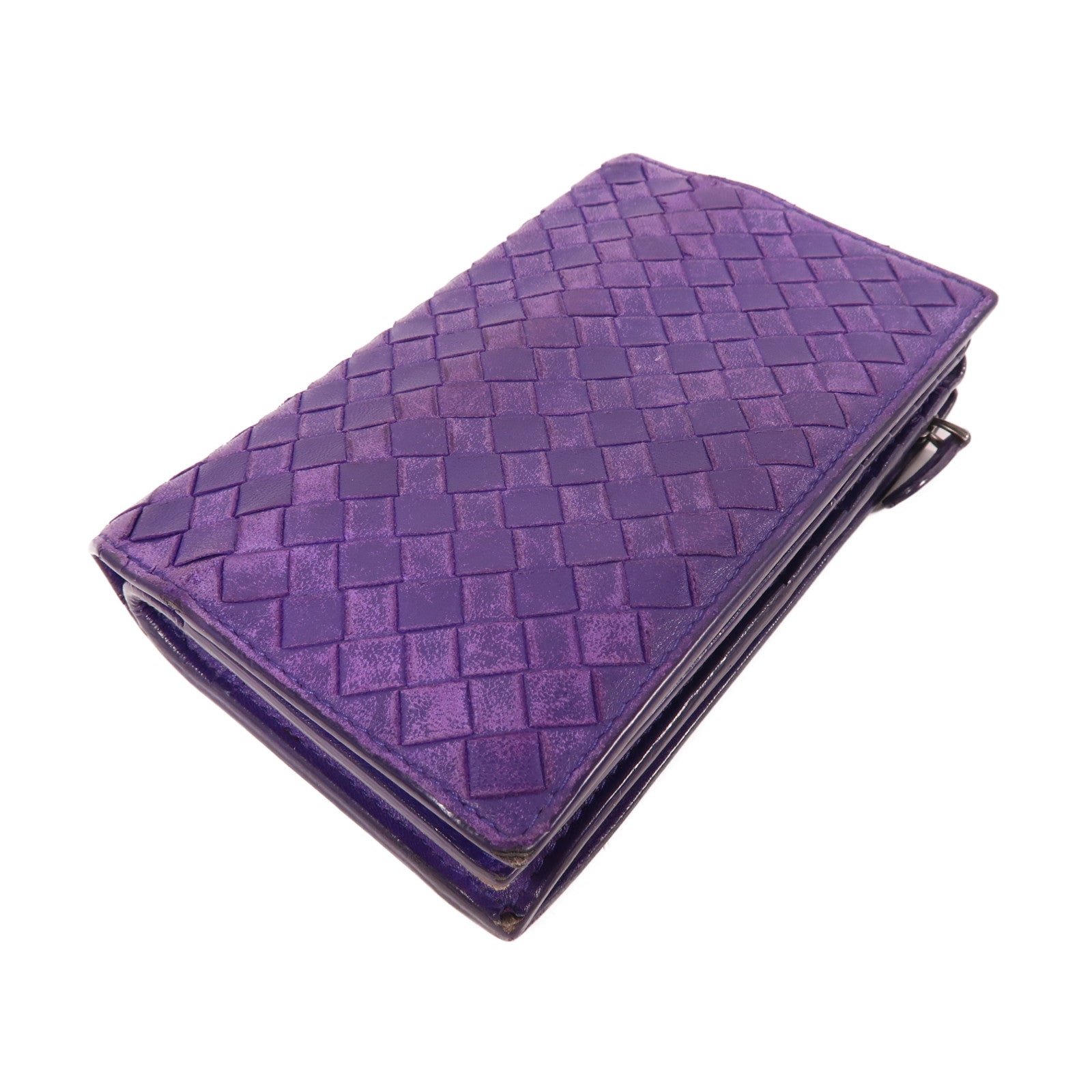 BOTTEGA VENETA 織紋皮革Wallet錢包紫色