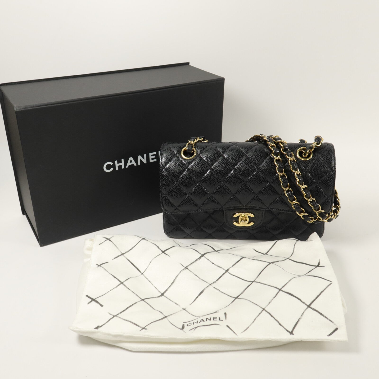 CHANEL 牛皮皮革Classic 23鏈帶肩背袋