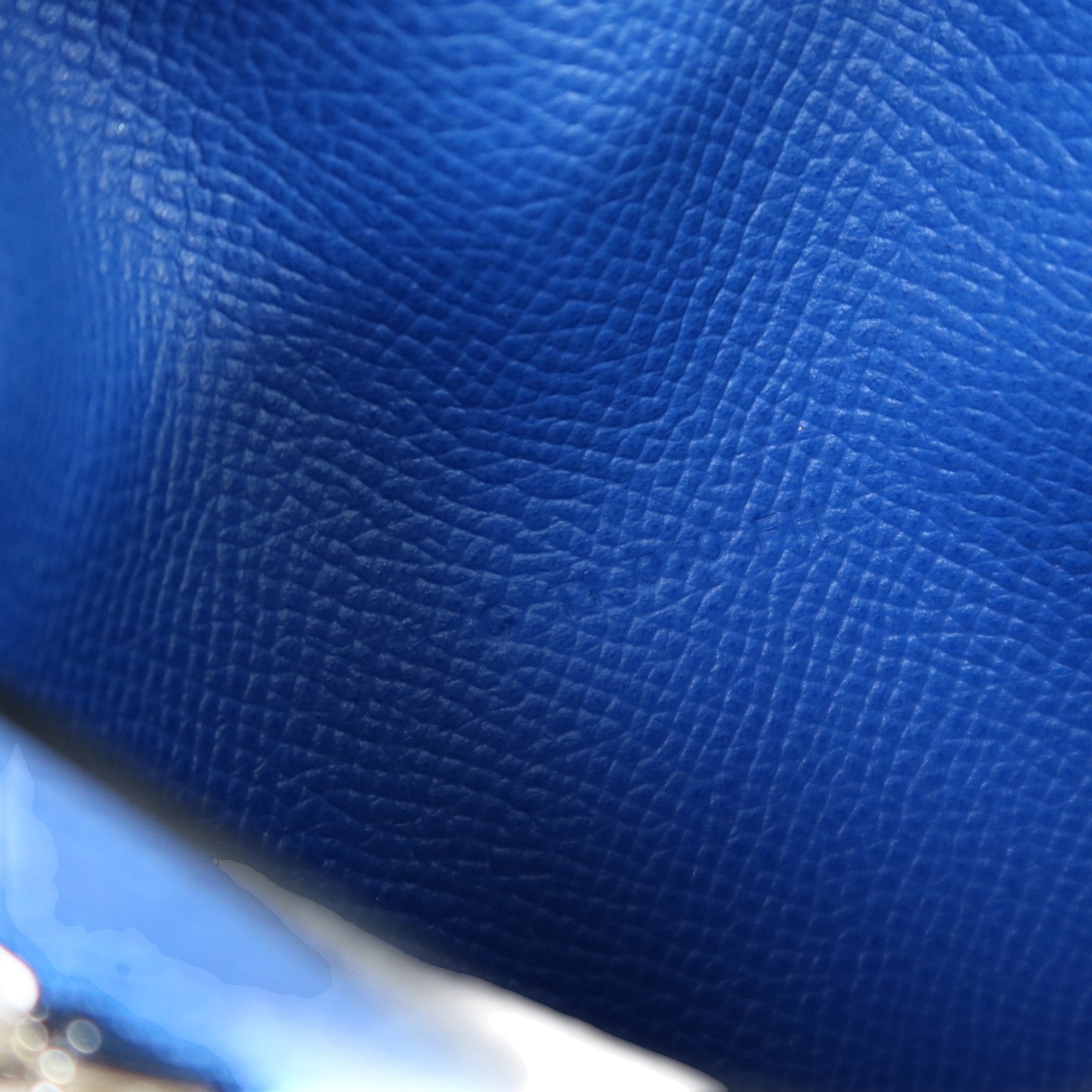 HERMES Epsom皮革Bearn Compact Wallet銀扣錢包Blue Encre