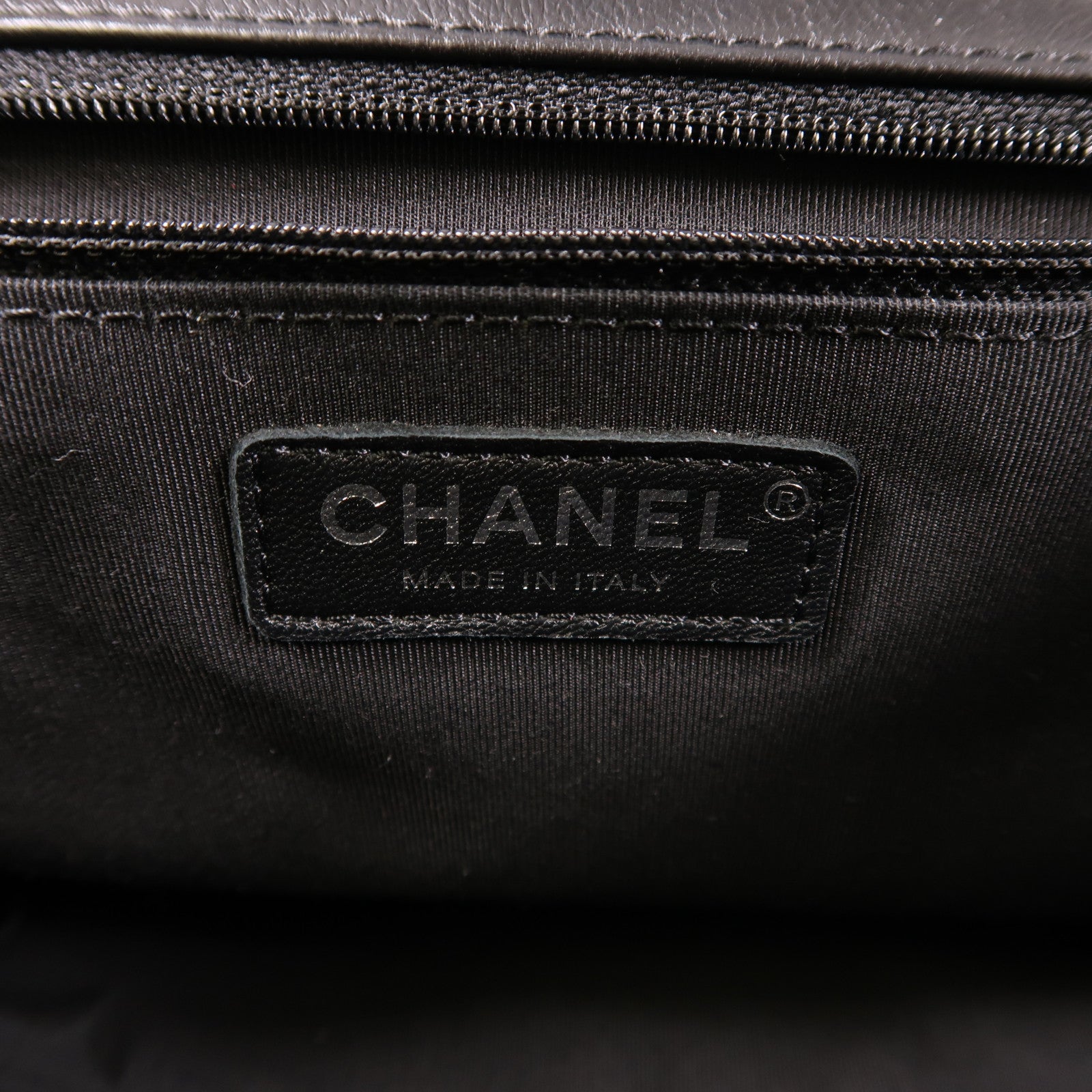 CHANEL 牛皮皮革Chain Shoulder銀扣鏈帶肩背袋