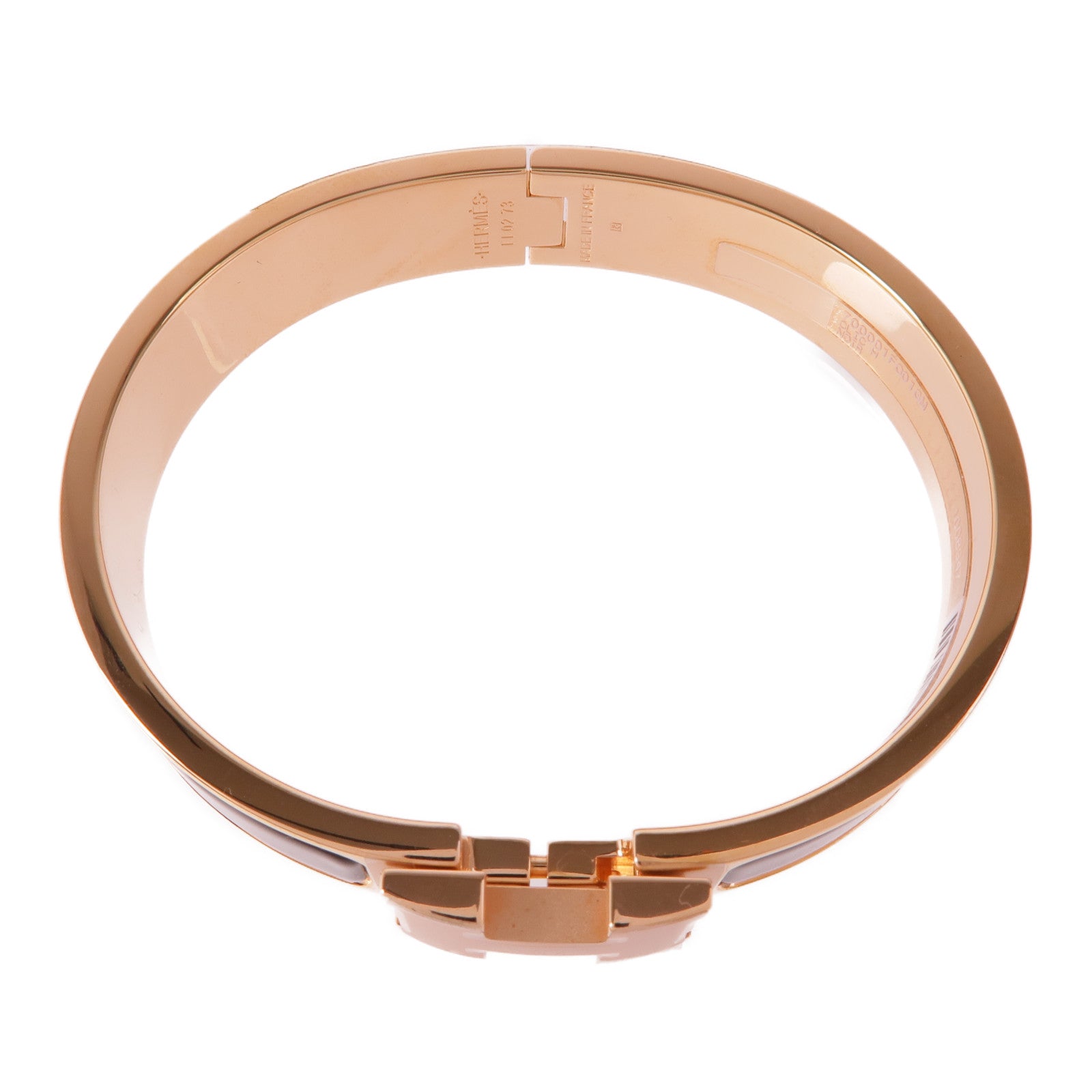 HERMES 金屬/琺瑯Clic H Bracelet手鐲Noir