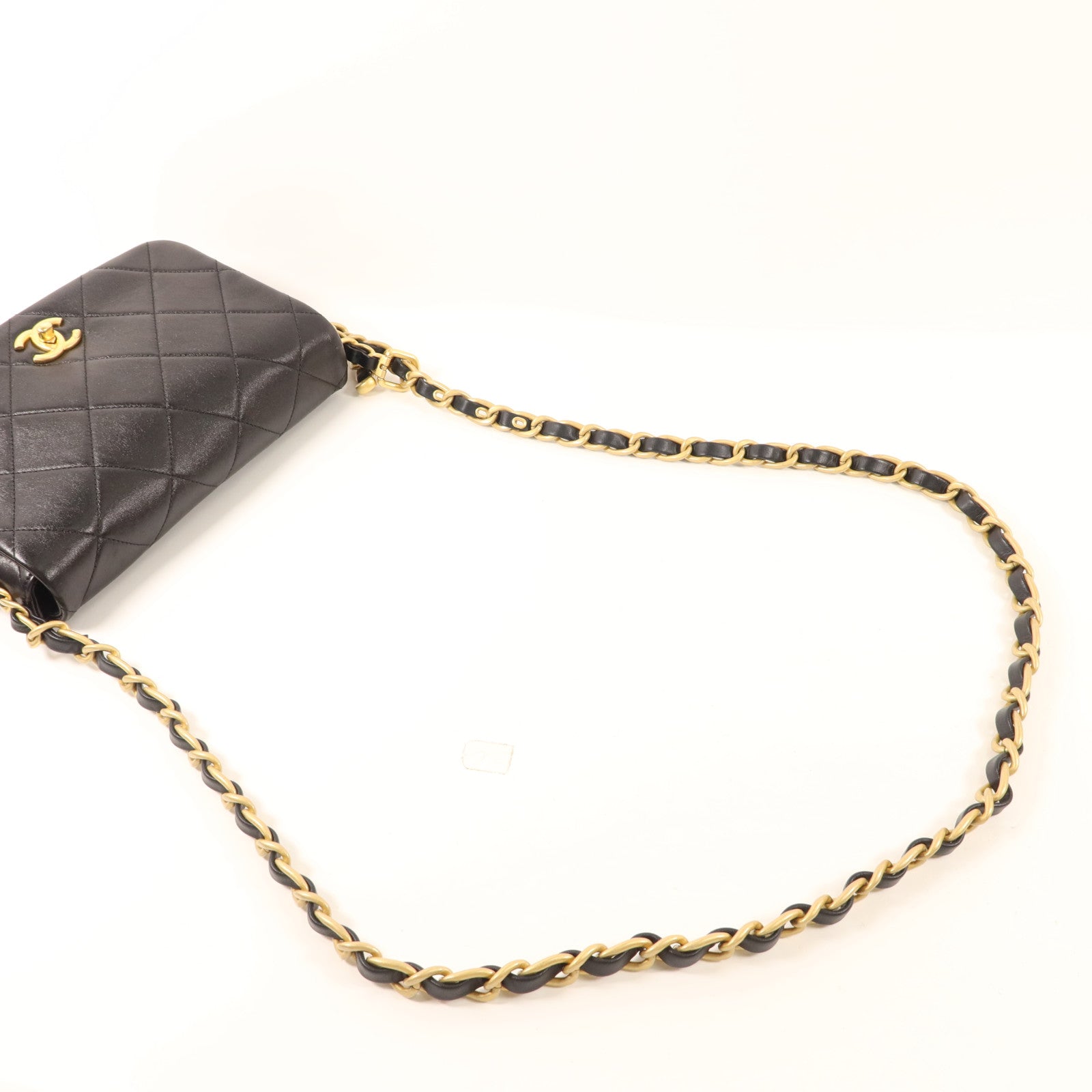 CHANEL 牛皮皮革Chain Shoulder金扣鏈帶肩背袋