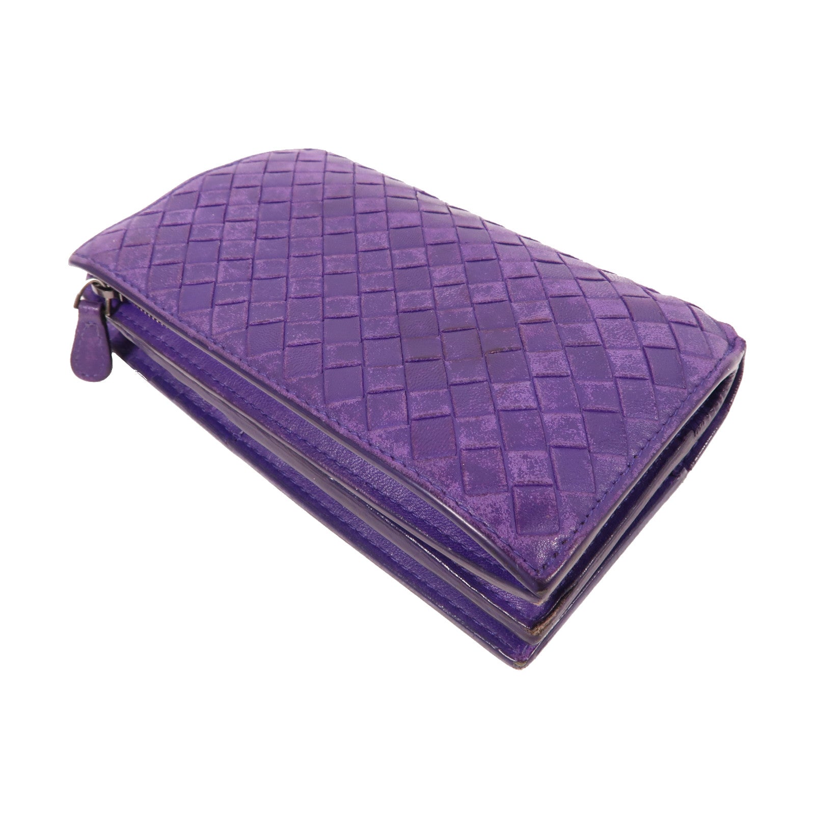 BOTTEGA VENETA 織紋皮革Wallet錢包紫色