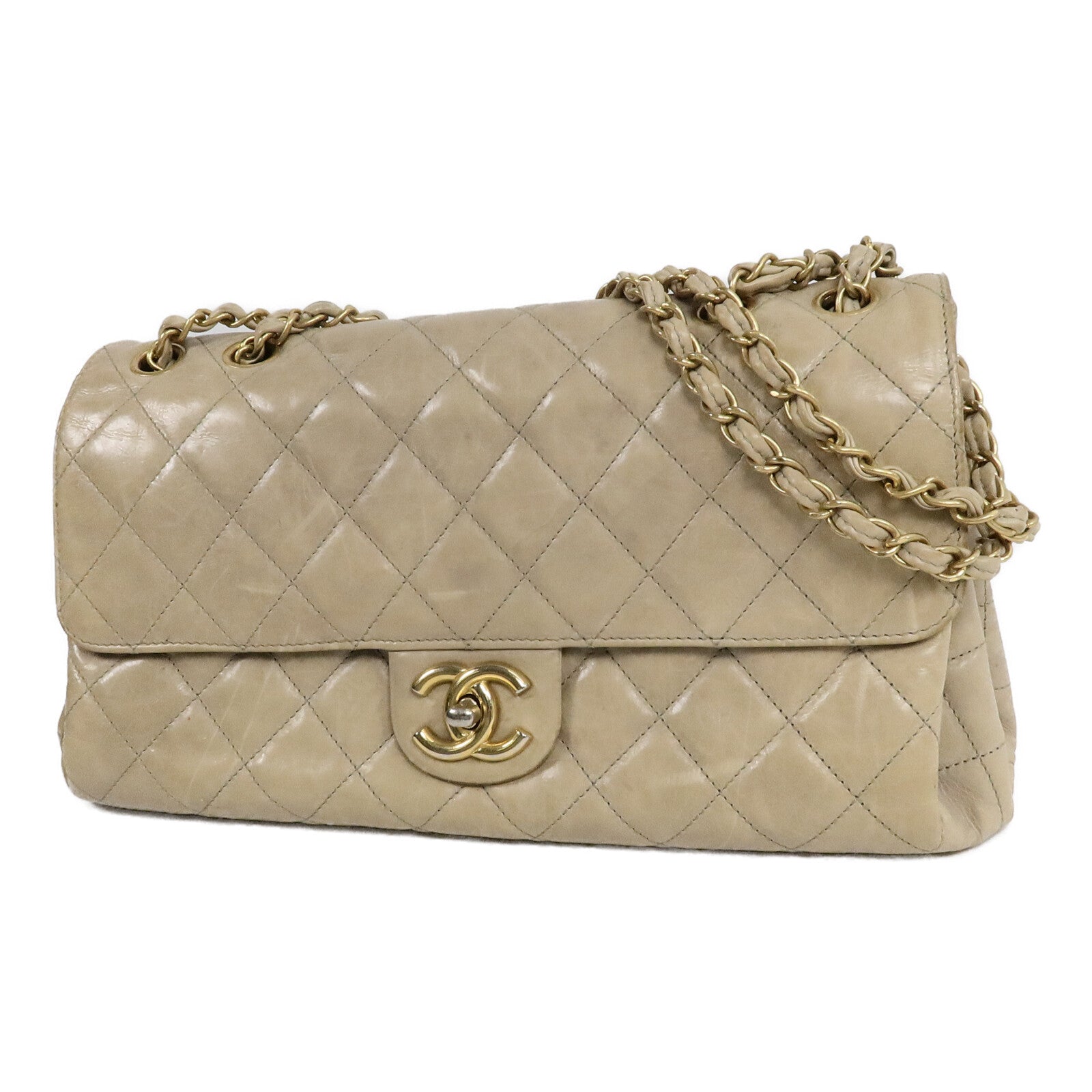 CHANEL 牛皮皮革Shoulder Bag鏈帶肩背袋