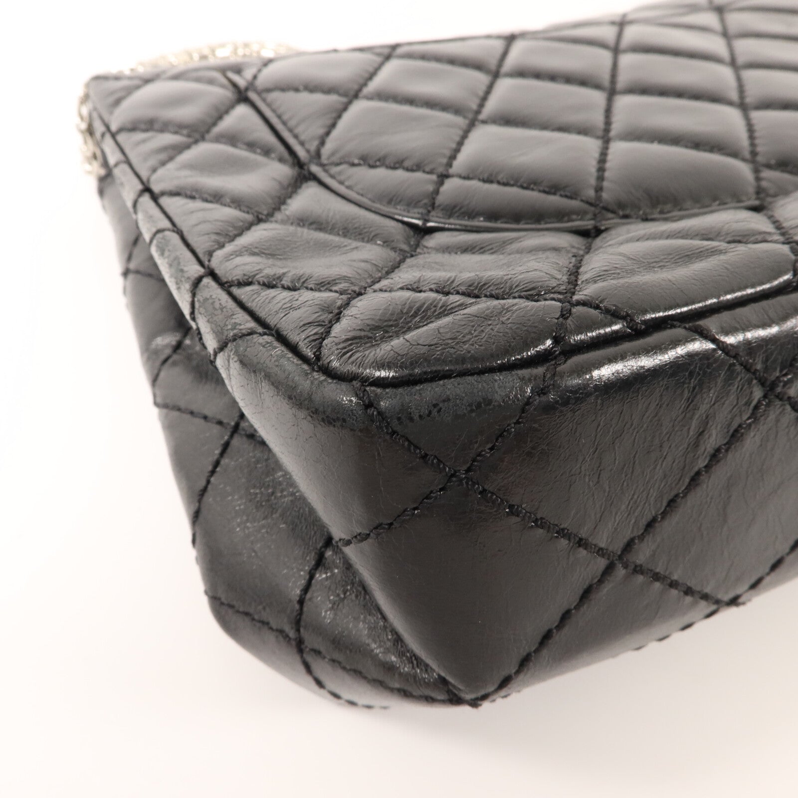 CHANEL 牛皮皮革2.55鏈帶肩背袋