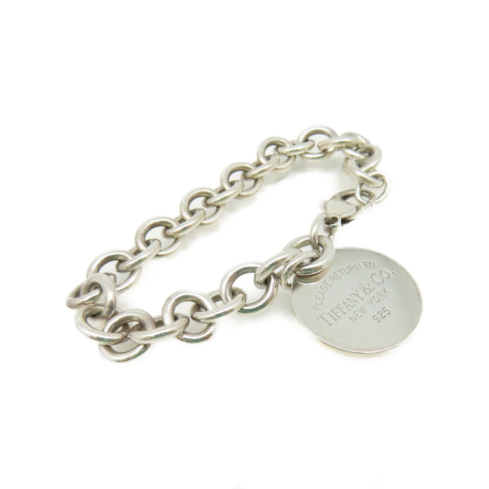 TIFFANY＆CO 【激減優惠】925純銀Circle Tag Charm Bracelet手鏈