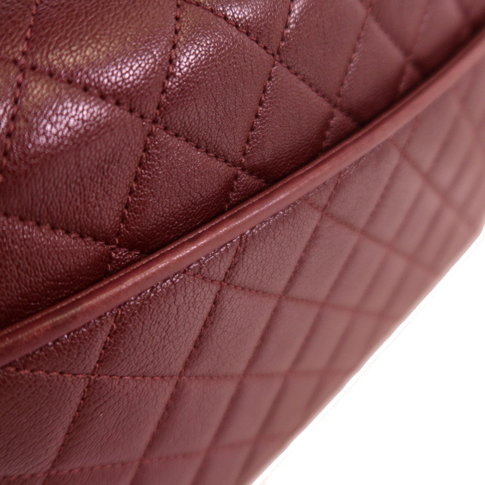 CHANEL 牛皮皮革CC University Flap Bag銀扣鏈帶手挽肩背兩用袋