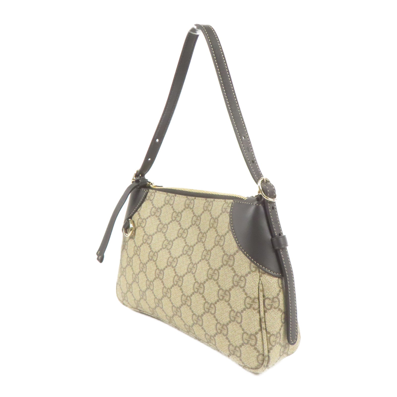 GUCCI 塗層帆布Shoulder Bag金扣手挽肩背兩用袋