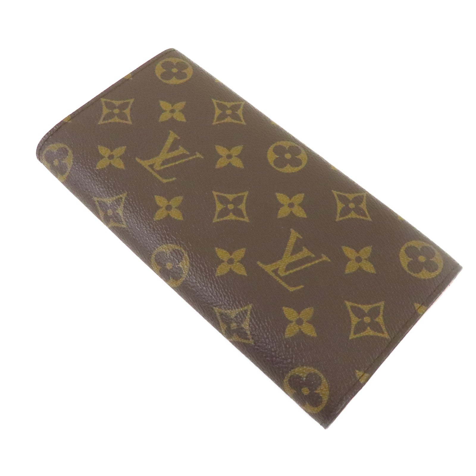 LOUIS VUITTON Monogram Emilie金扣長錢包啡色